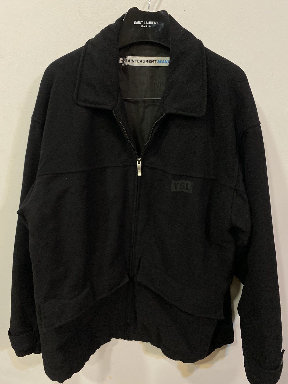 Yves Saint Laurent Black YSL Jacket Warmed Saint Laurent Jeans Size US L / EU 52-54 / 3 - 8 Thumbnail