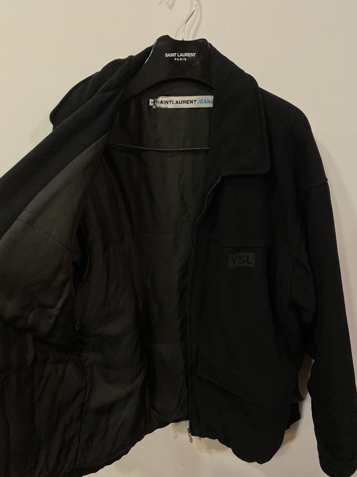 Yves Saint Laurent Black YSL Jacket Warmed Saint Laurent Jeans Size US L / EU 52-54 / 3 - 6 Thumbnail