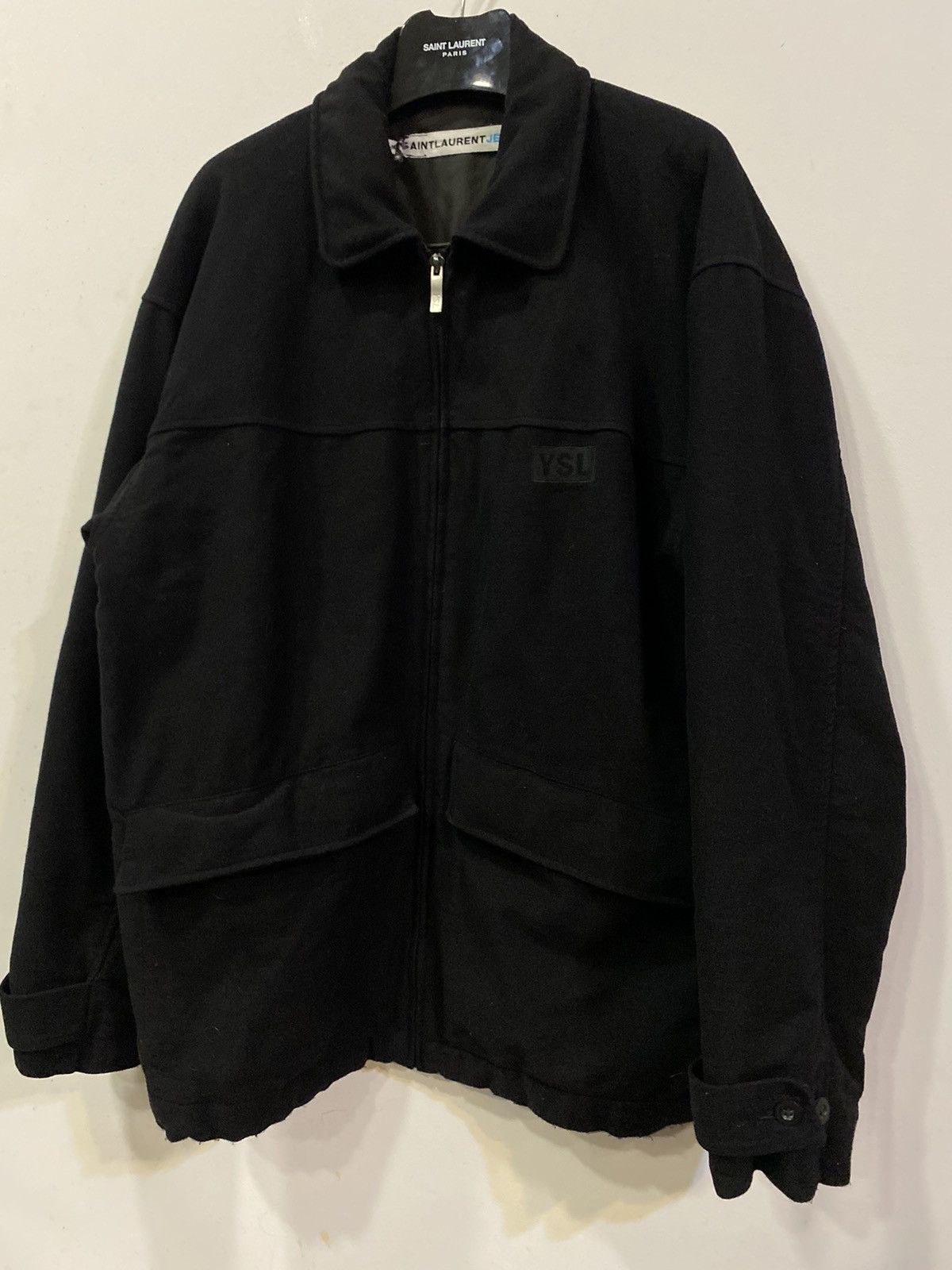 Yves Saint Laurent Black YSL Jacket Warmed Saint Laurent Jeans Size US L / EU 52-54 / 3 - 2 Thumbnail