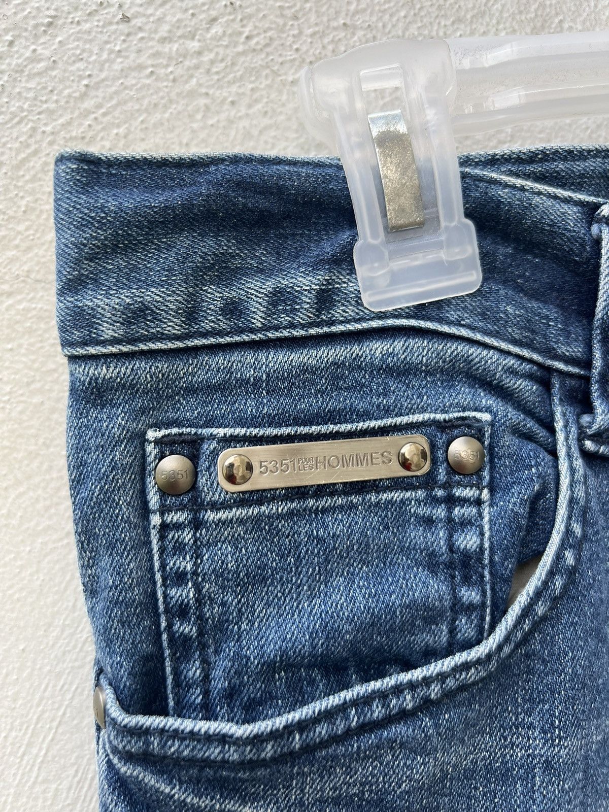 5351 POUR LES HOMMES Vintage 5351 Pour Les Hommes Stretch Denim Flare Jeans Size US 30 / EU 46 - 9 Thumbnail