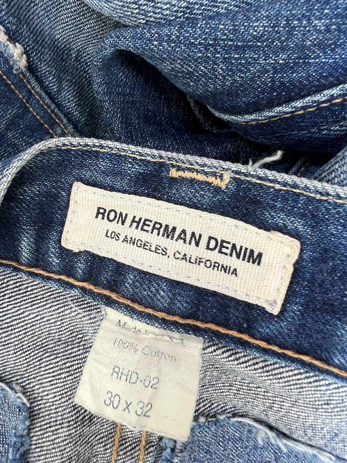 Hysteric Glamour Vintage Ron Herman RHD02 Bad Water Rips Denim Selvedge Jeans Size US 31 - 21 Thumbnail