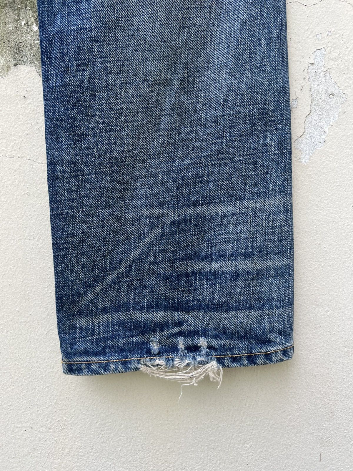 Hysteric Glamour Vintage Ron Herman RHD02 Bad Water Rips Denim Selvedge Jeans Size US 31 - 20 Thumbnail
