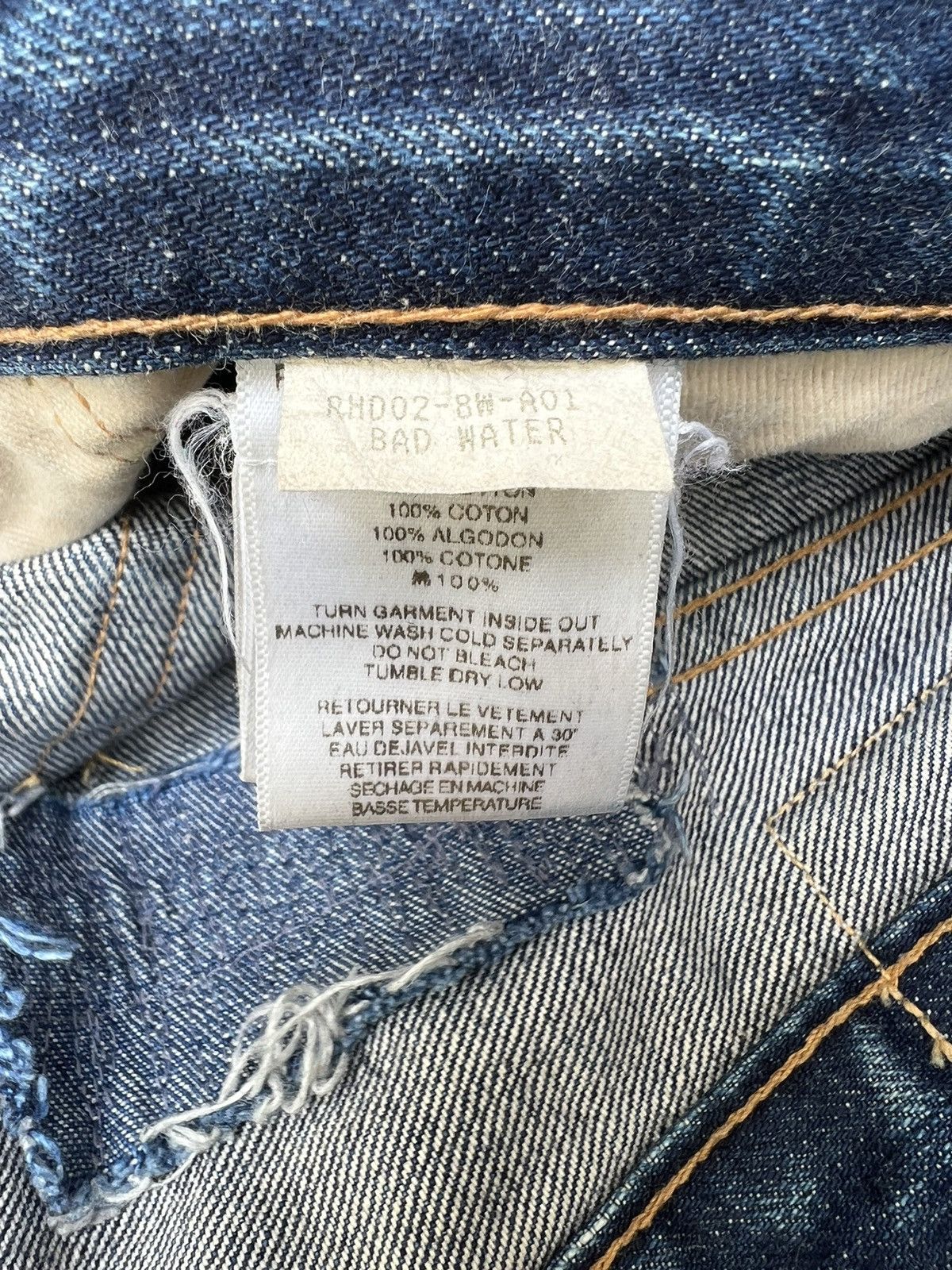 Hysteric Glamour Vintage Ron Herman RHD02 Bad Water Rips Denim Selvedge Jeans Size US 31 - 22 Thumbnail