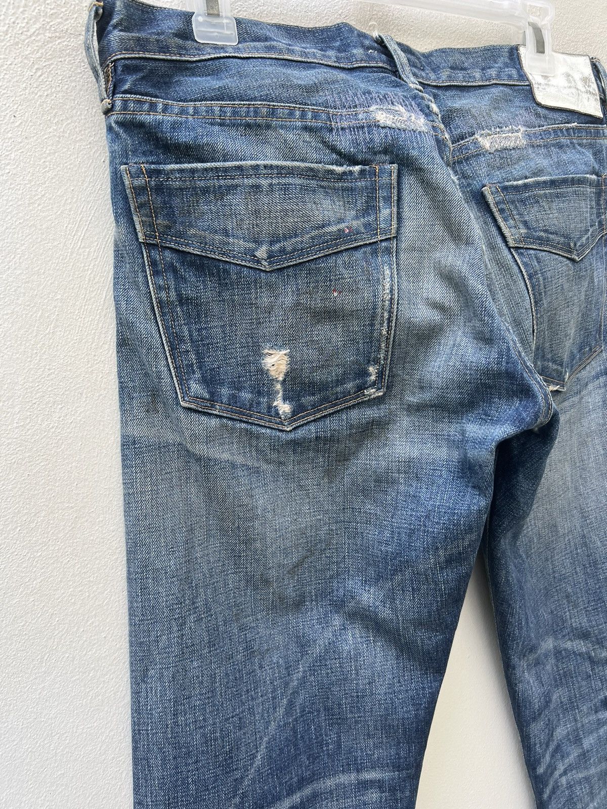 Hysteric Glamour Vintage Ron Herman RHD02 Bad Water Rips Denim Selvedge Jeans Size US 31 - 15 Thumbnail
