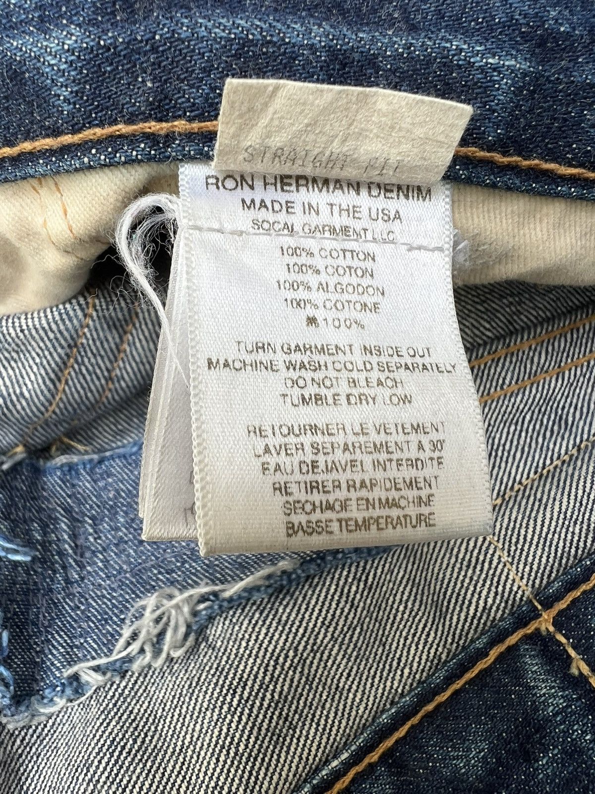Hysteric Glamour Vintage Ron Herman RHD02 Bad Water Rips Denim Selvedge Jeans Size US 31 - 23 Thumbnail