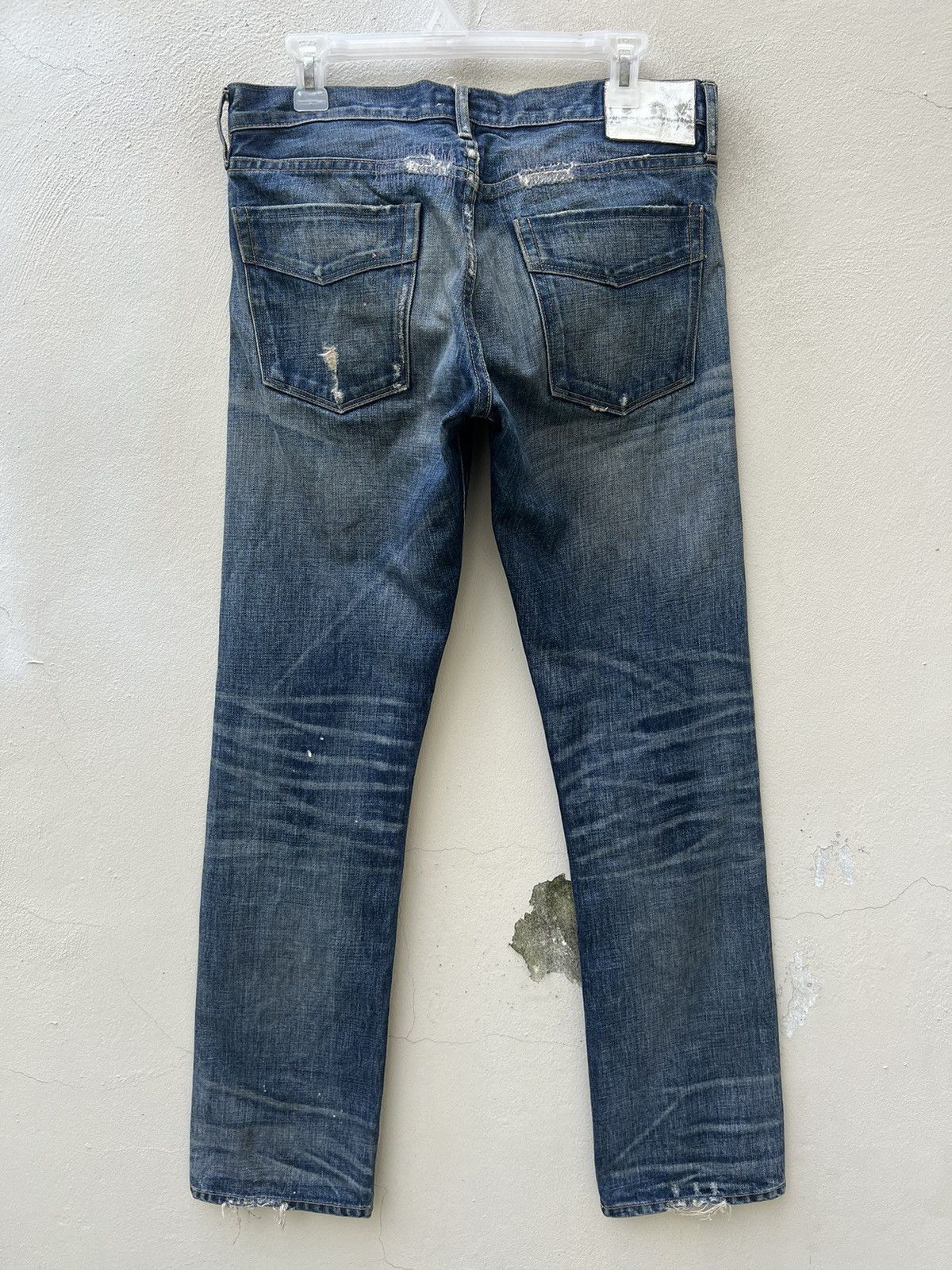 Hysteric Glamour Vintage Ron Herman RHD02 Bad Water Rips Denim Selvedge Jeans Size US 31 - 14 Thumbnail