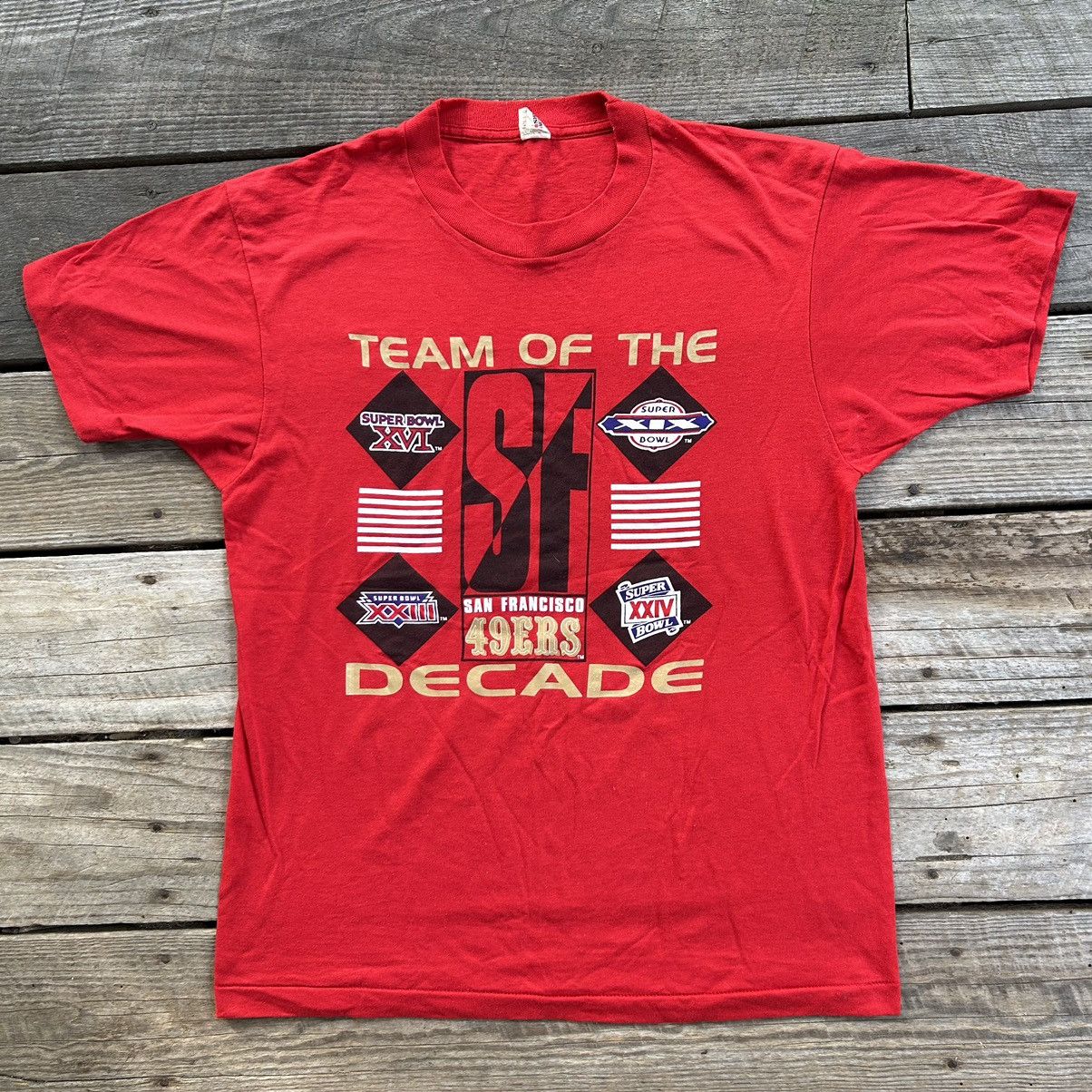 NFL × Vintage Vintage 1990 San Francisco 49ers Super Bowl Champs T Shirt Size US L / EU 52-54 / 3 - 1 Thumbnail