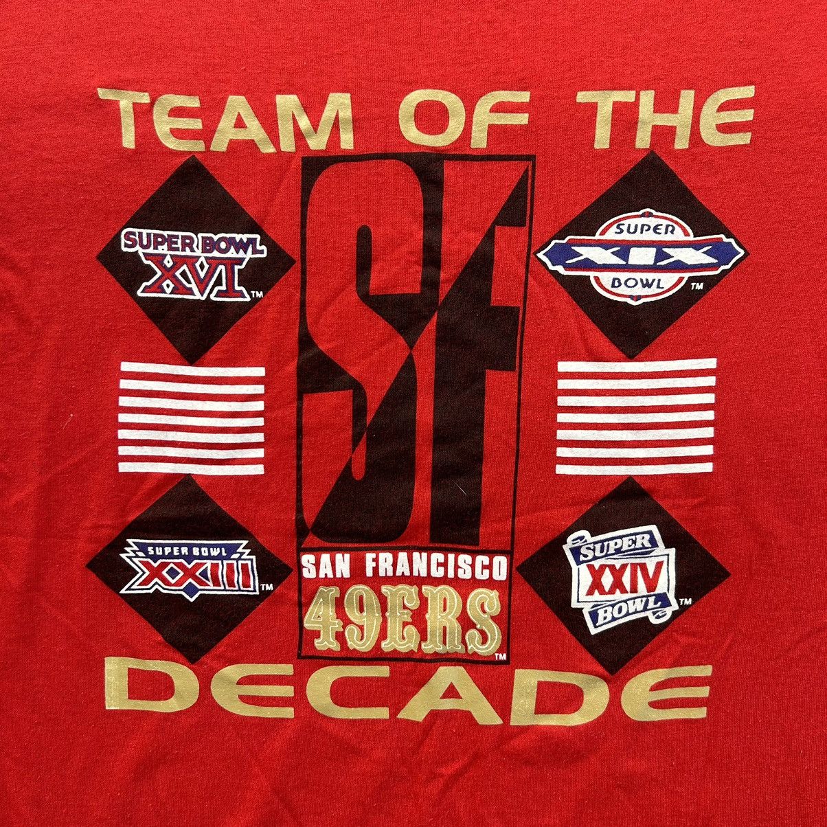 NFL × Vintage Vintage 1990 San Francisco 49ers Super Bowl Champs T Shirt Size US L / EU 52-54 / 3 - 2 Thumbnail