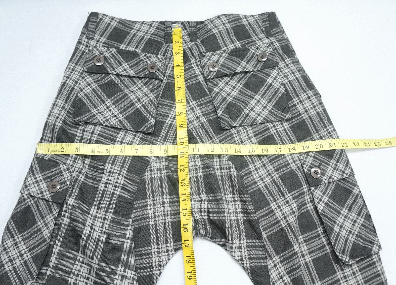 Japanese Brand Japan SUGGESTION Tartan Harem Drop Crotch Lightweight Cargo Size US 31 - 14 Thumbnail