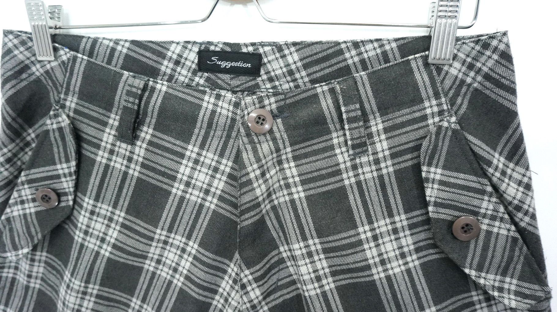 Japanese Brand Japan SUGGESTION Tartan Harem Drop Crotch Lightweight Cargo Size US 31 - 7 Thumbnail
