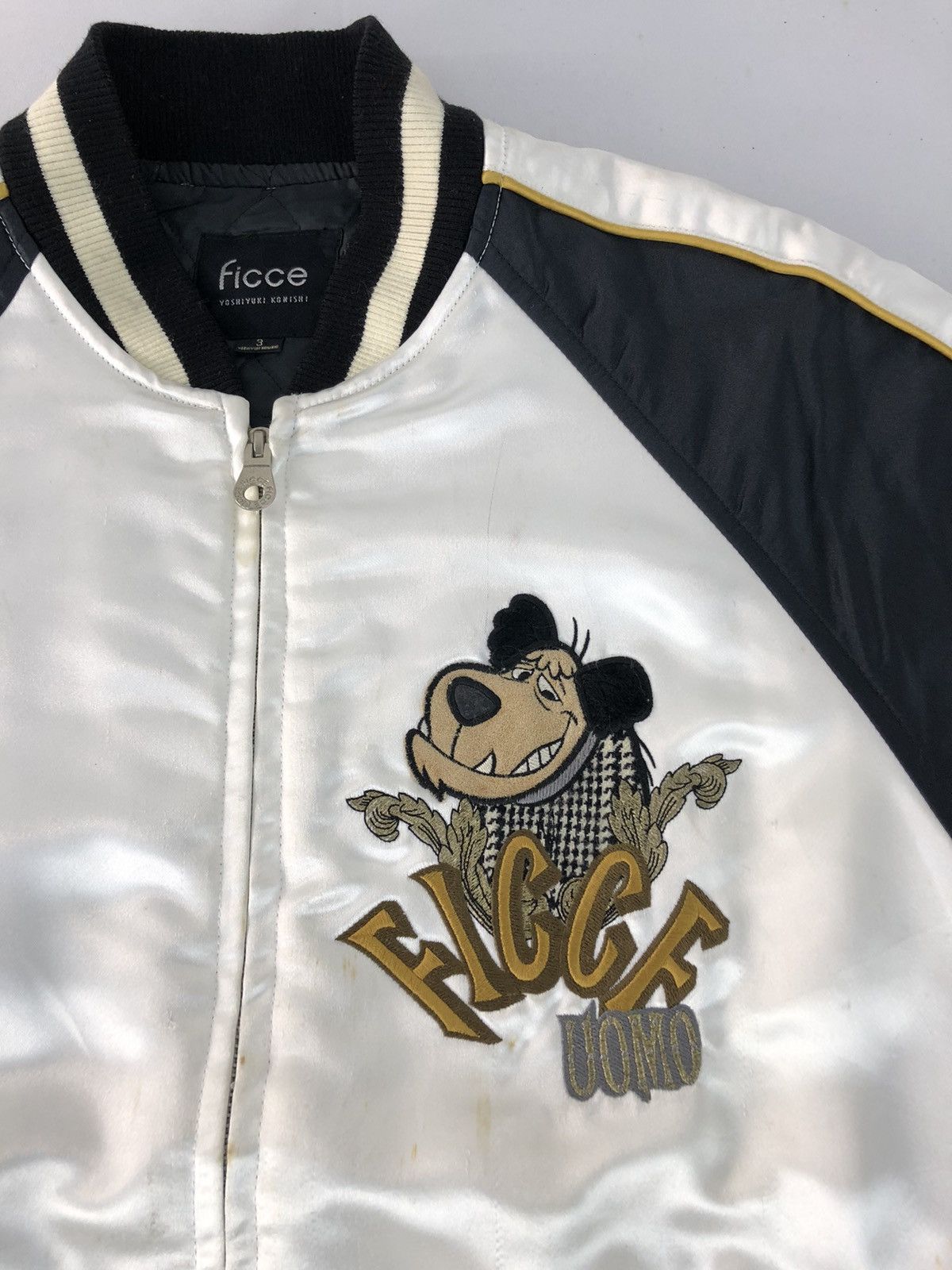 Cartoon Network Wacky Raced by Ficce Uomo Big Logo Embroidery Sukajan Rare Size US L / EU 52-54 / 3 - 10 Thumbnail