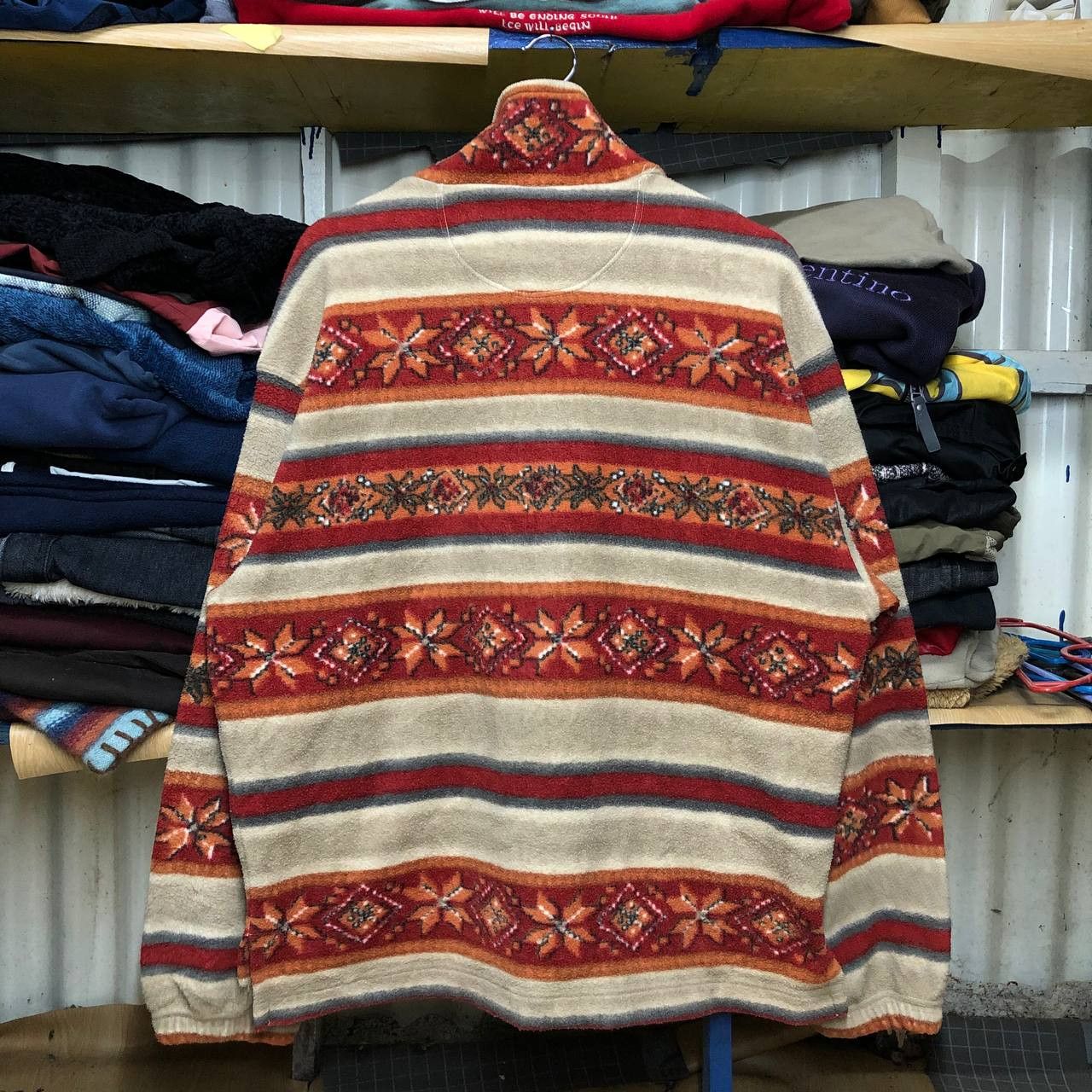Japanese Brand Vintage Nordica skiwear Mock Neck Fleece jacket Size US L / EU 52-54 / 3 - 7 Thumbnail