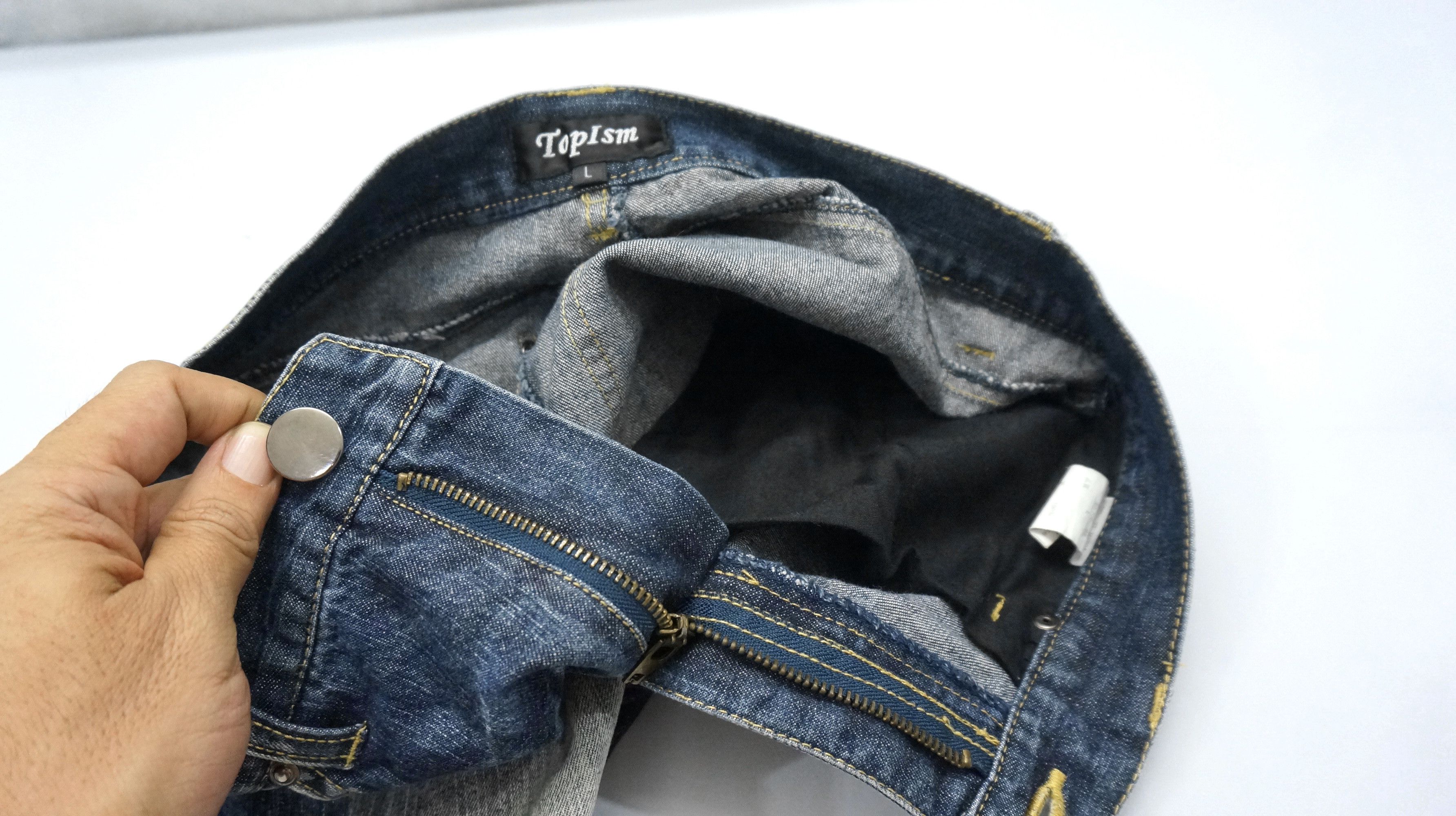 Japanese Brand FLARE VINTAGE 🔥 TOPISM Japan Distressed Jeans Size US 30 / EU 46 - 12 Thumbnail