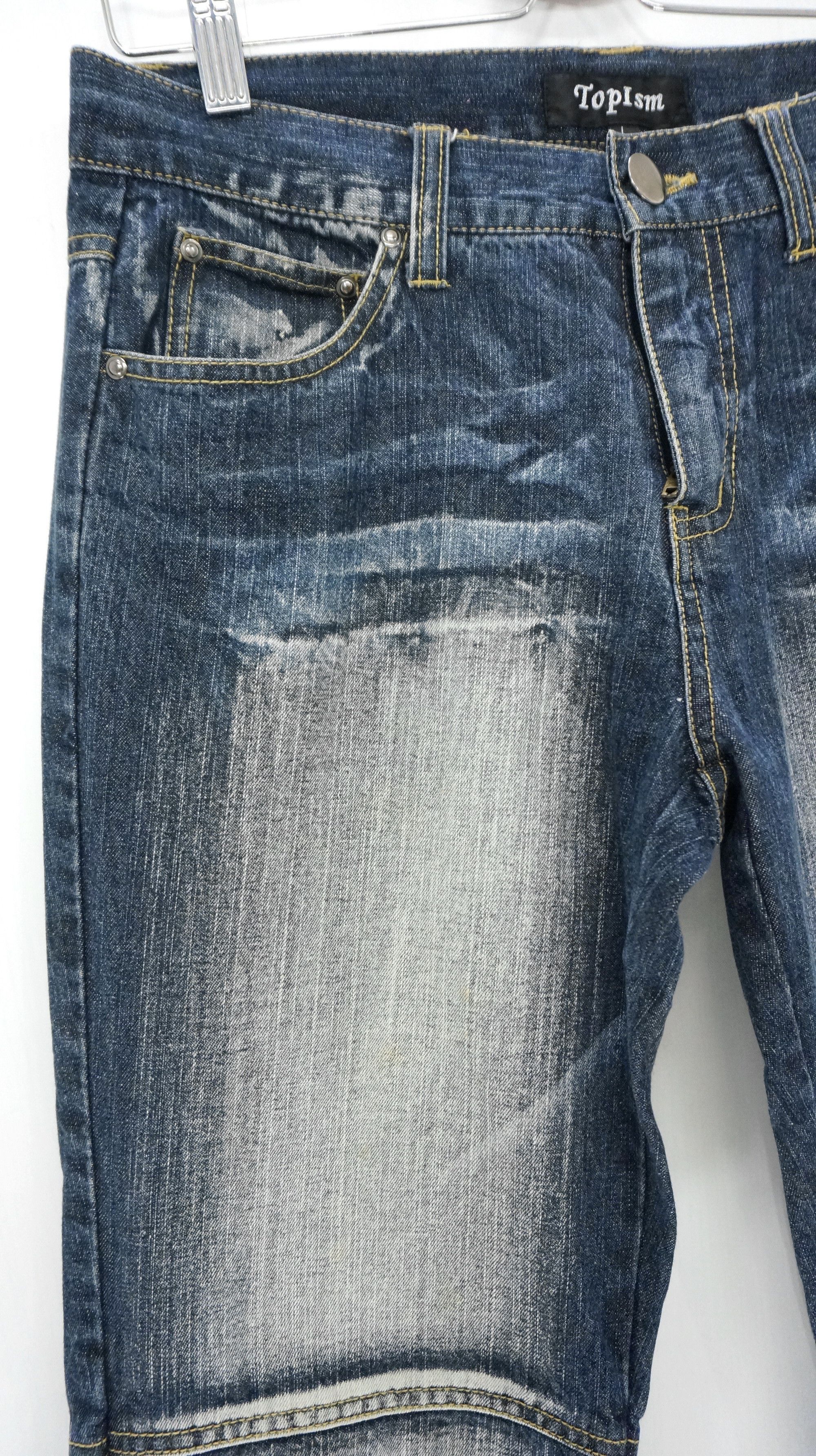 Japanese Brand FLARE VINTAGE 🔥 TOPISM Japan Distressed Jeans Size US 30 / EU 46 - 5 Thumbnail