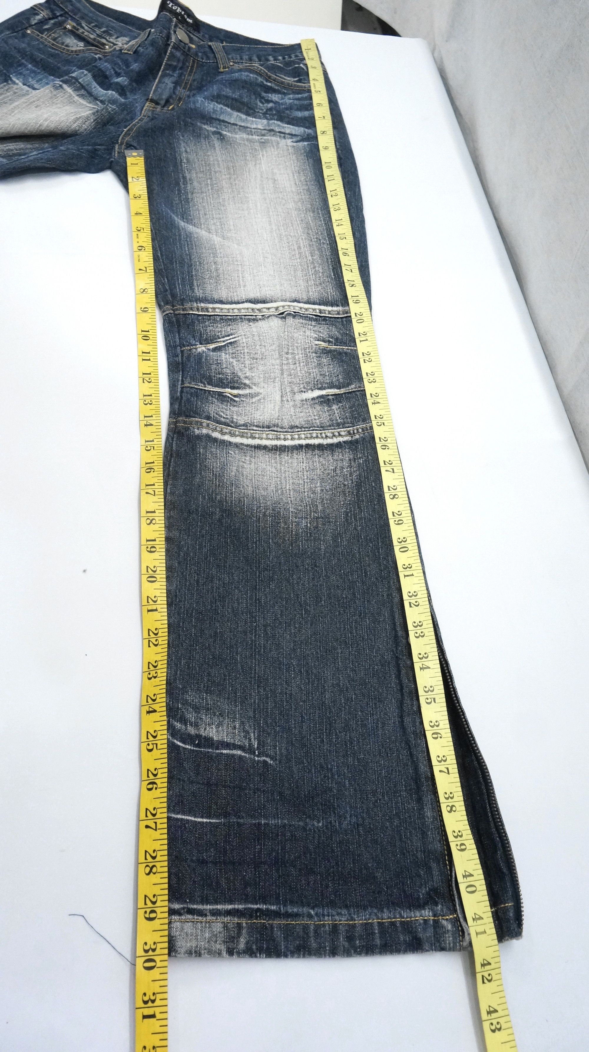 Japanese Brand FLARE VINTAGE 🔥 TOPISM Japan Distressed Jeans Size US 30 / EU 46 - 17 Thumbnail