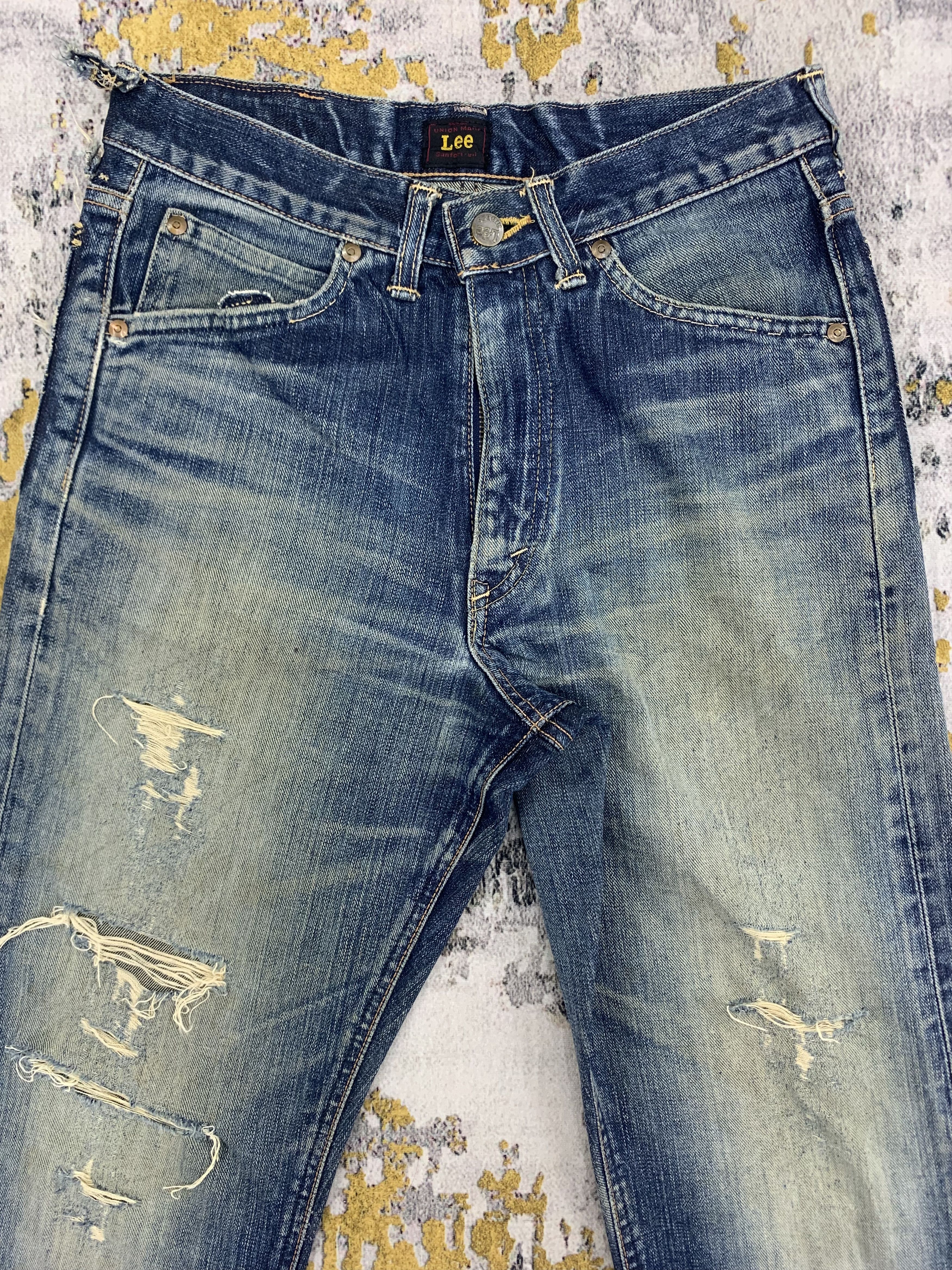 Lee Vintage Lee Denim 28x30.5 Distressed Size US 28 / EU 44 - 2 Thumbnail