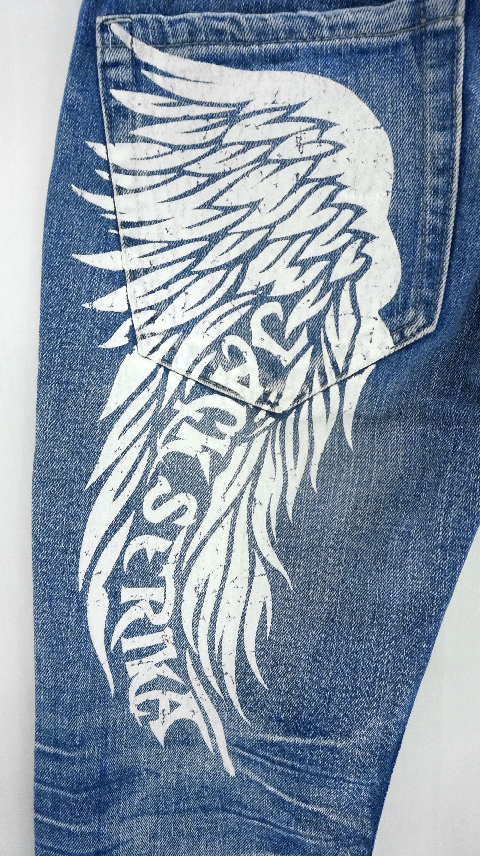 Japanese Brand VTG FLARE 🔥 JACK SERIKA Double waist Wings Blue Jeans Size US 28 / EU 44 - 9 Thumbnail