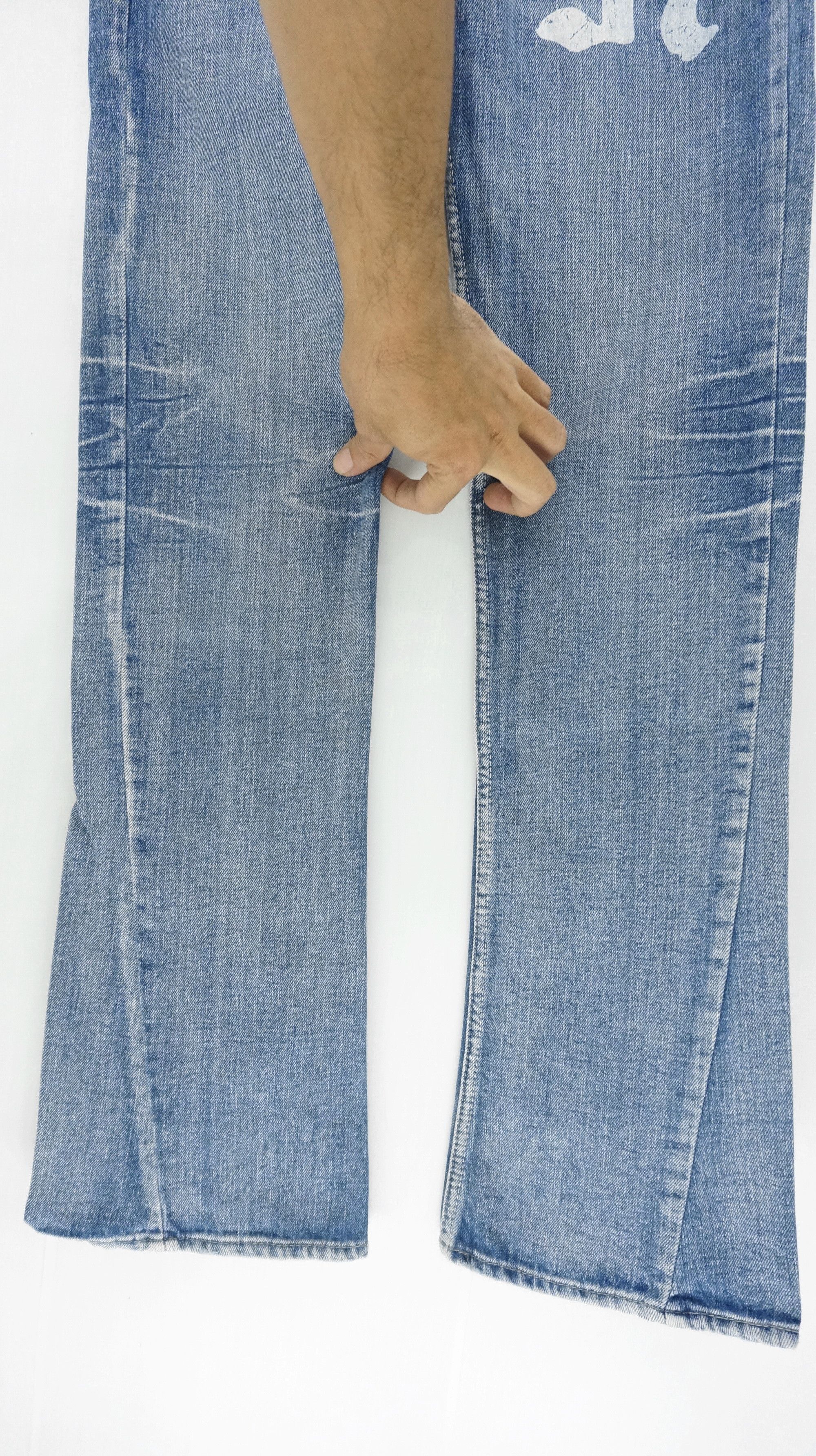 Japanese Brand VTG FLARE 🔥 JACK SERIKA Double waist Wings Blue Jeans Size US 28 / EU 44 - 8 Thumbnail
