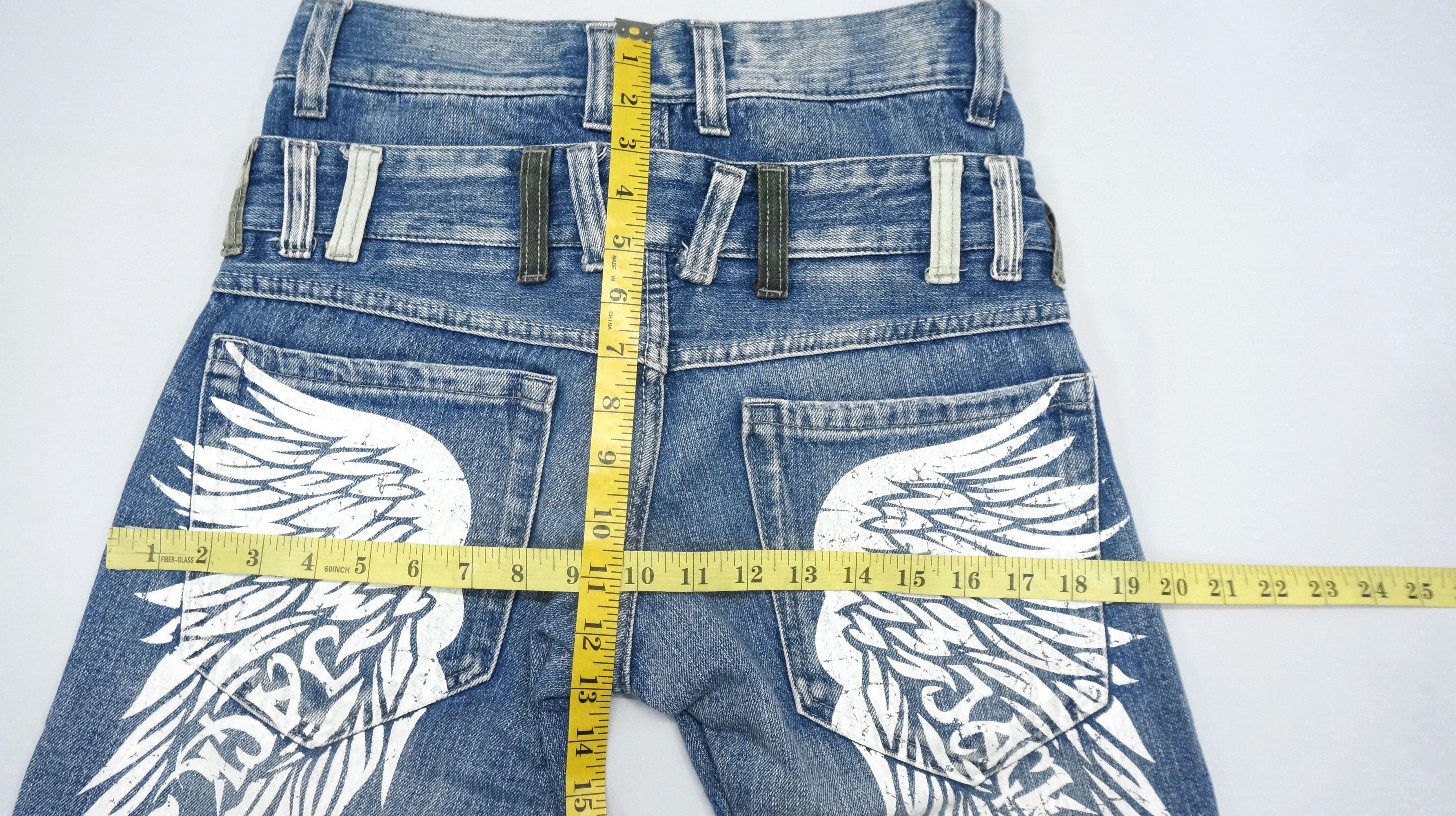 Japanese Brand VTG FLARE 🔥 JACK SERIKA Double waist Wings Blue Jeans Size US 28 / EU 44 - 16 Thumbnail