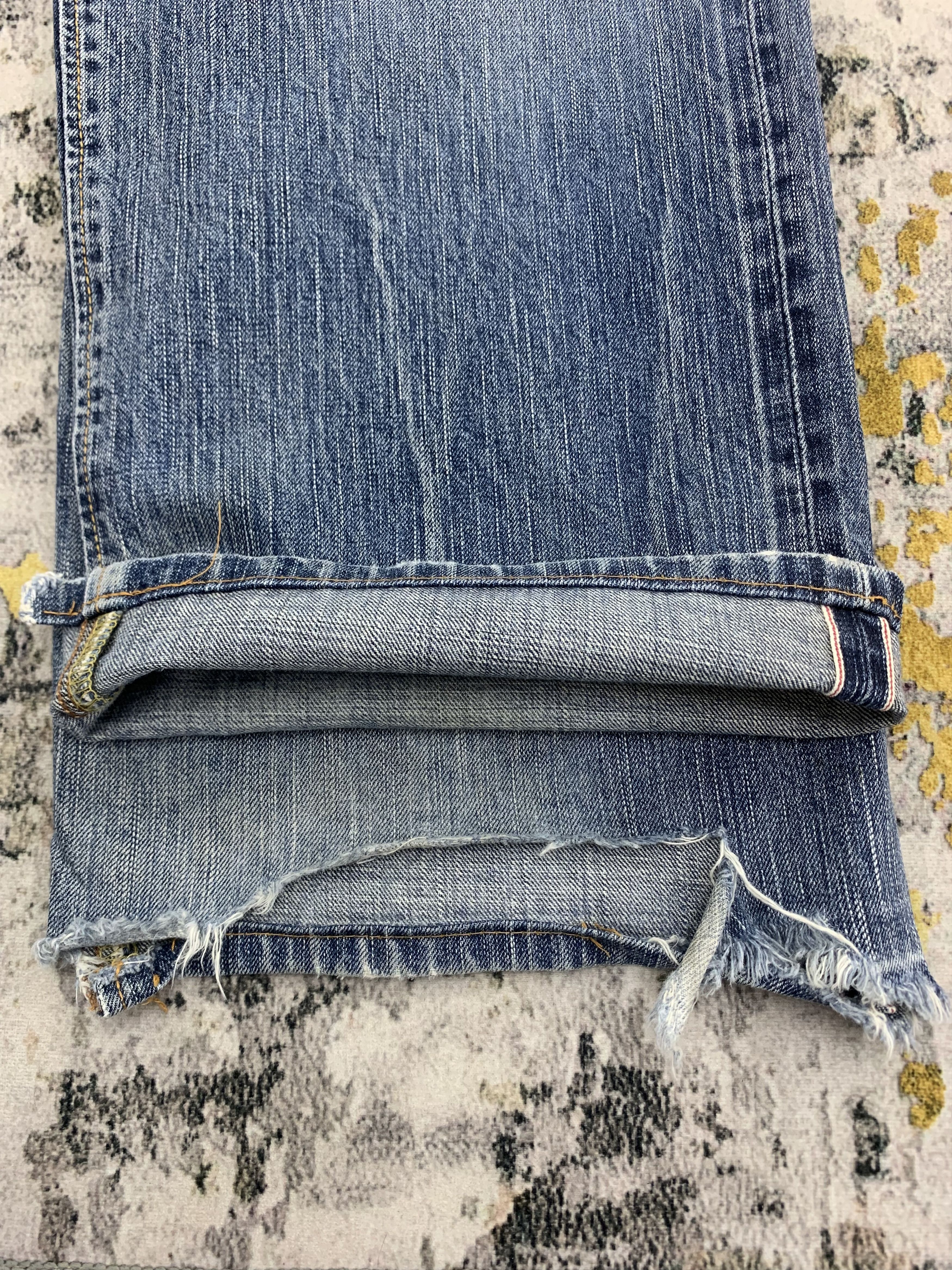 Edwin Vintage Edwin 505 Redline Denim 35x31 Distressed Size US 35 - 10 Thumbnail