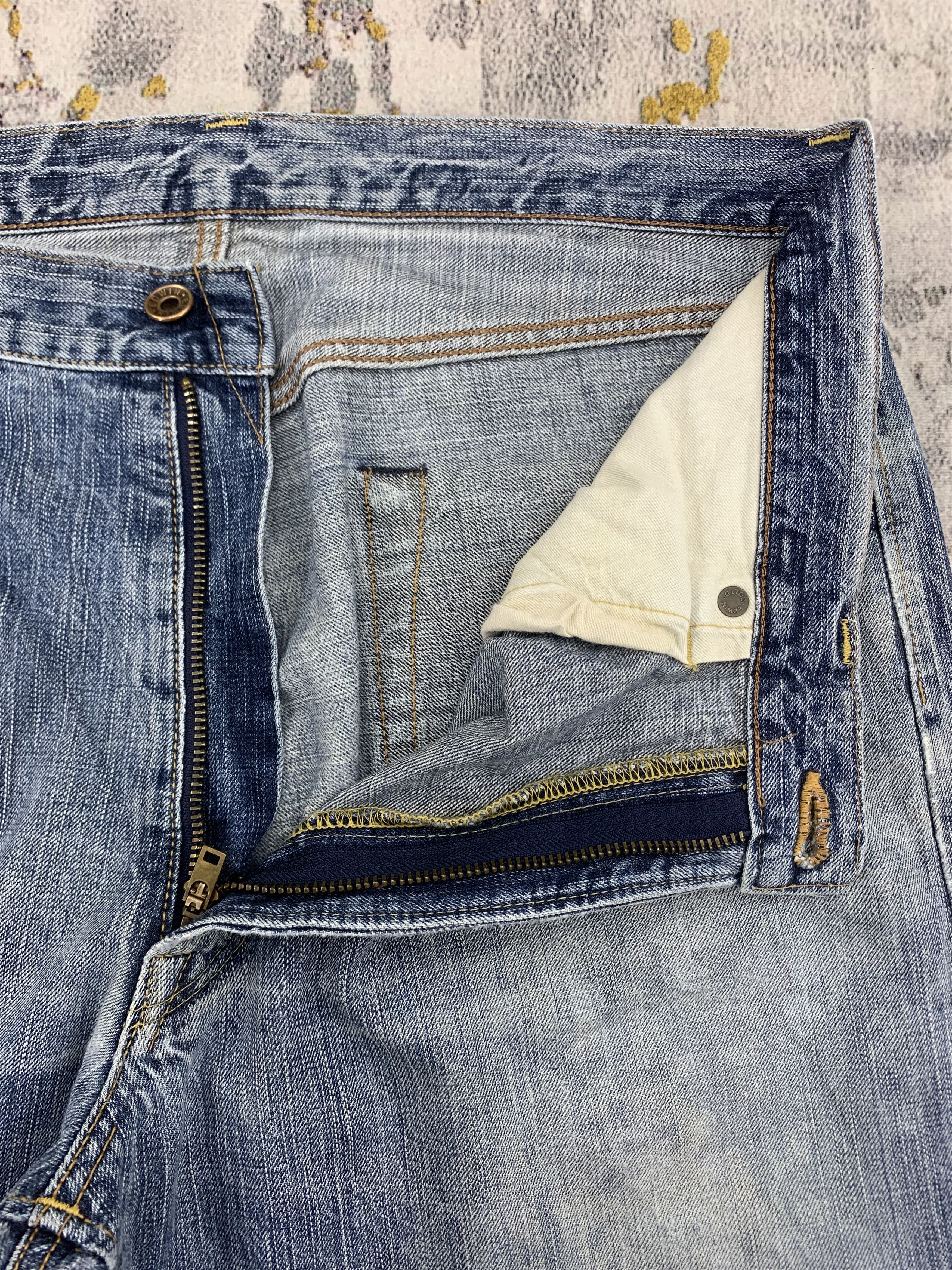 Edwin Vintage Edwin 505 Redline Denim 35x31 Distressed Size US 35 - 3 Thumbnail