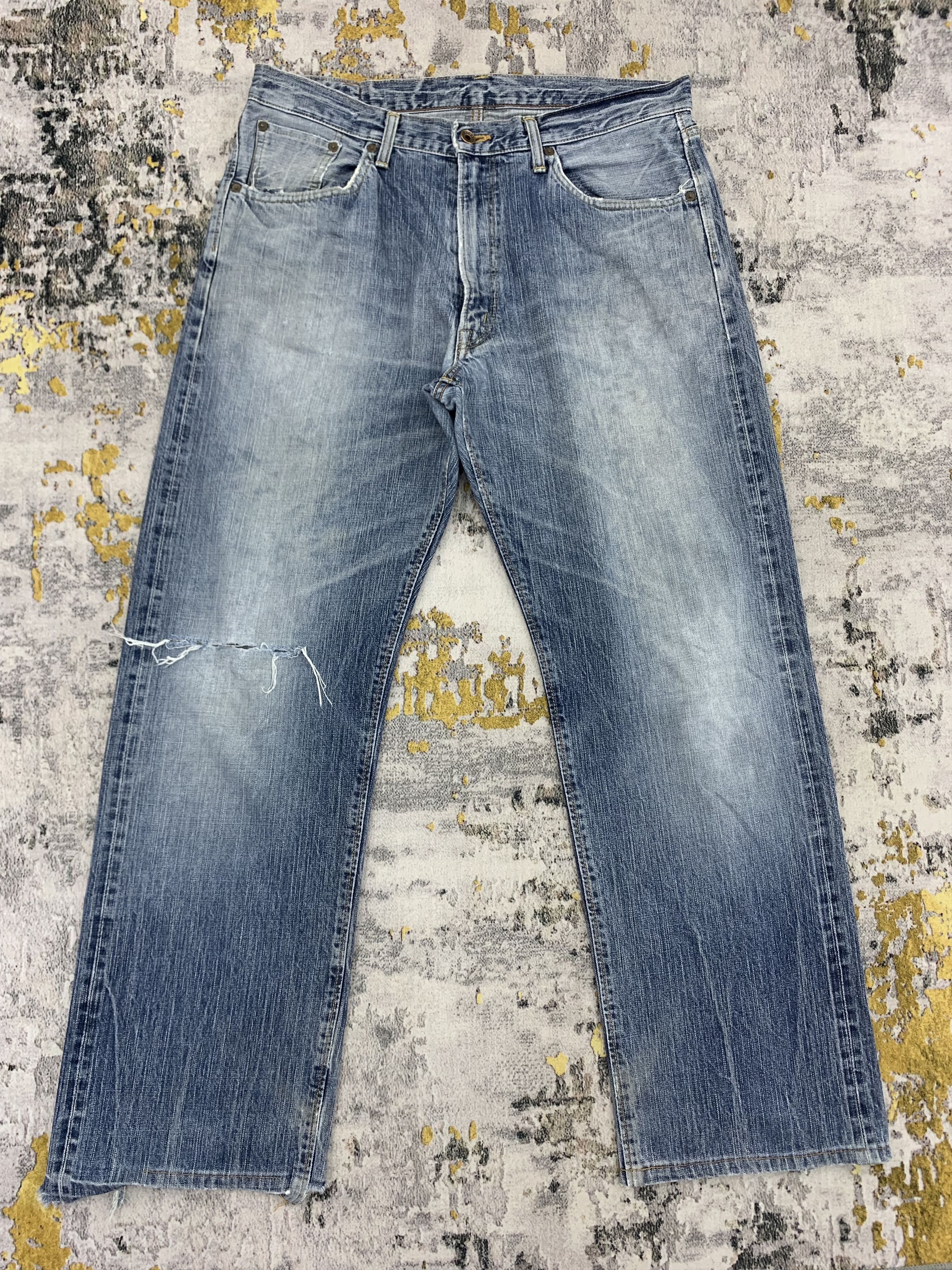Edwin Vintage Edwin 505 Redline Denim 35x31 Distressed Size US 35 - 1 Thumbnail