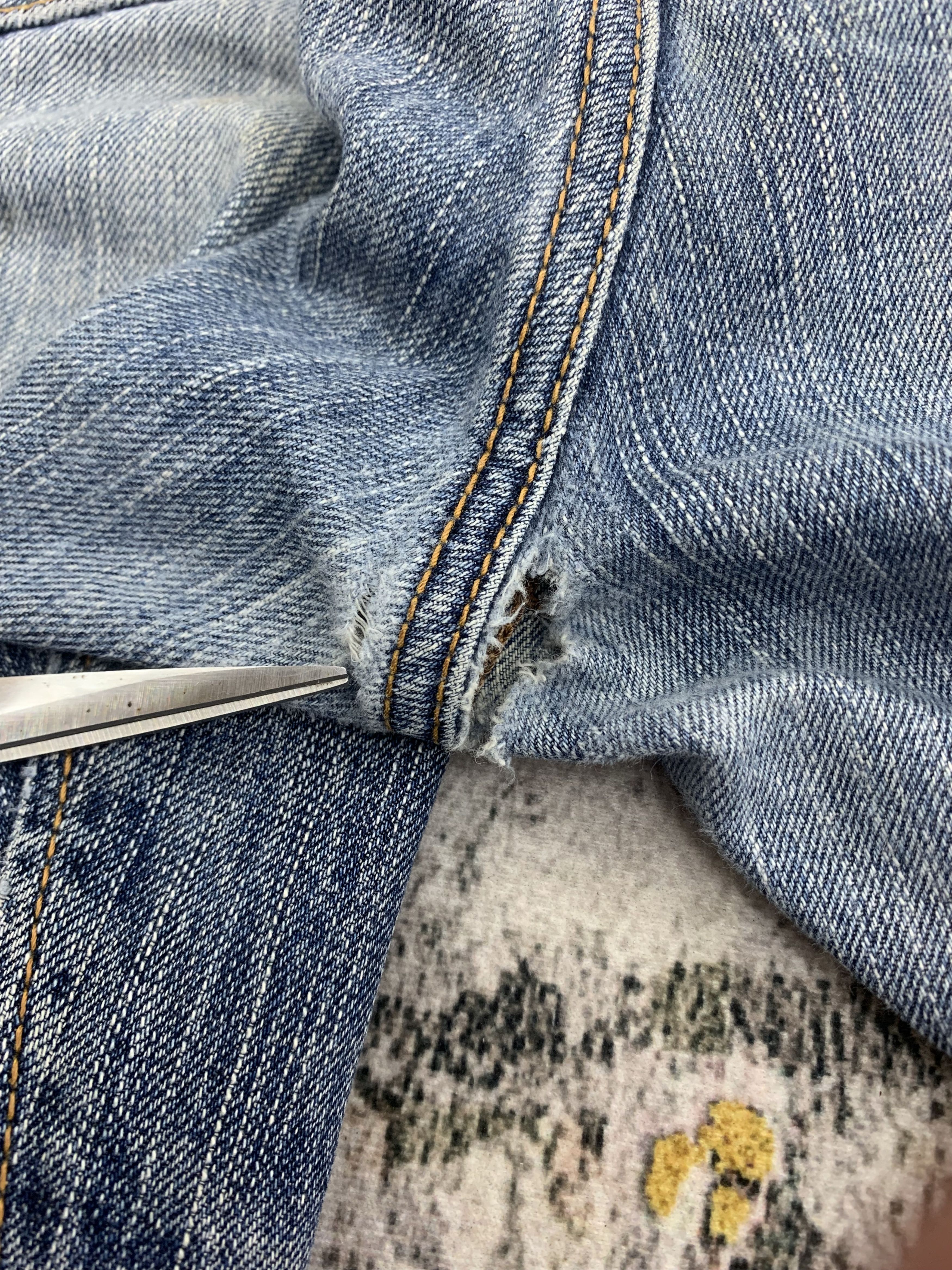 Edwin Vintage Edwin 505 Redline Denim 35x31 Distressed Size US 35 - 9 Thumbnail
