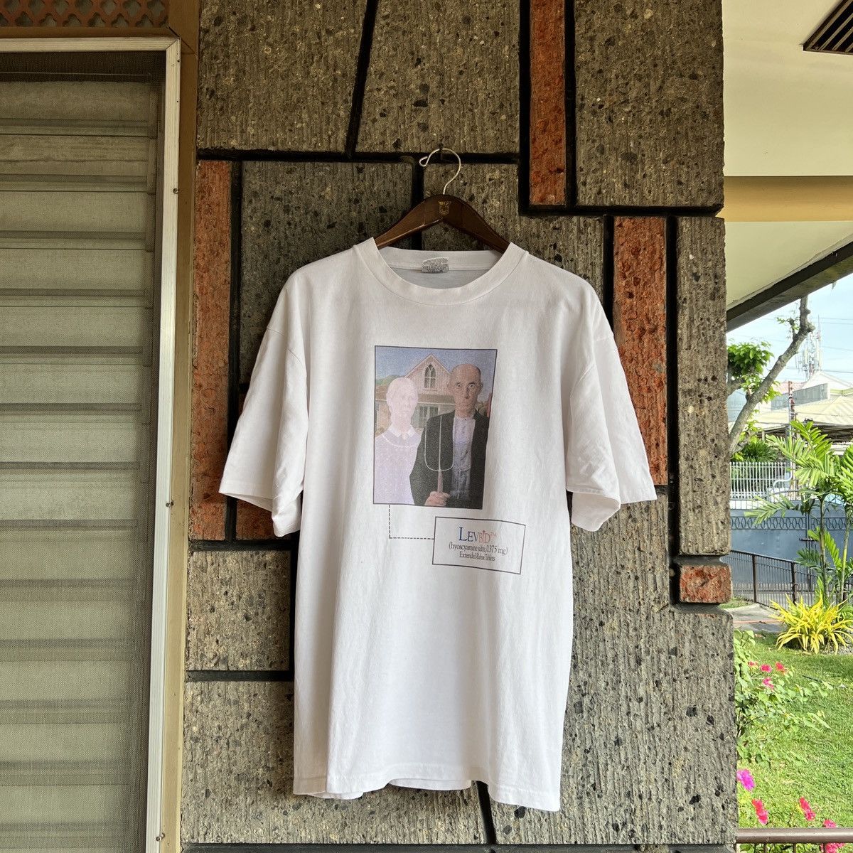 Vintage VTG ‘90s Levbid American Gothic Art Tee Shirt Hyoscyamine Size US XL / EU 56 / 4 - 3 Thumbnail