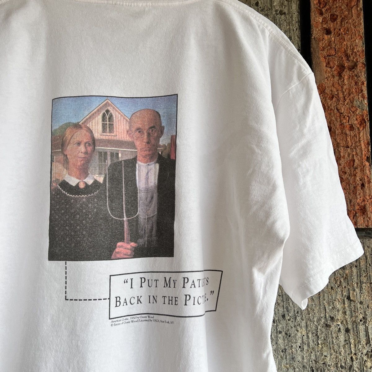 Vintage VTG ‘90s Levbid American Gothic Art Tee Shirt Hyoscyamine Size US XL / EU 56 / 4 - 2 Thumbnail