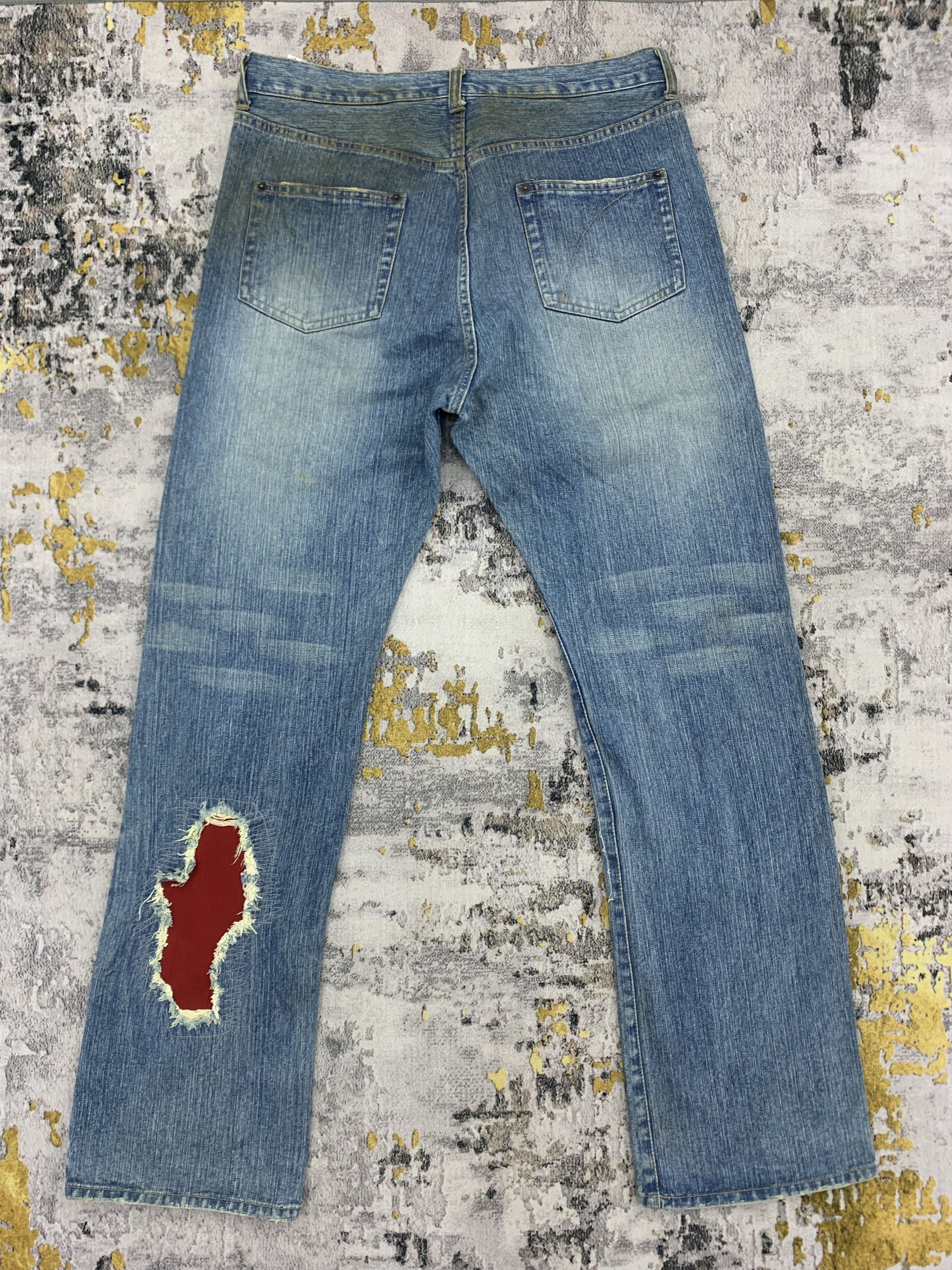 Japanese Brand Vintage Exhibitionist Denim 34x33.5 Dirty Distressed Faded Size US 34 / EU 50 - 7 Thumbnail