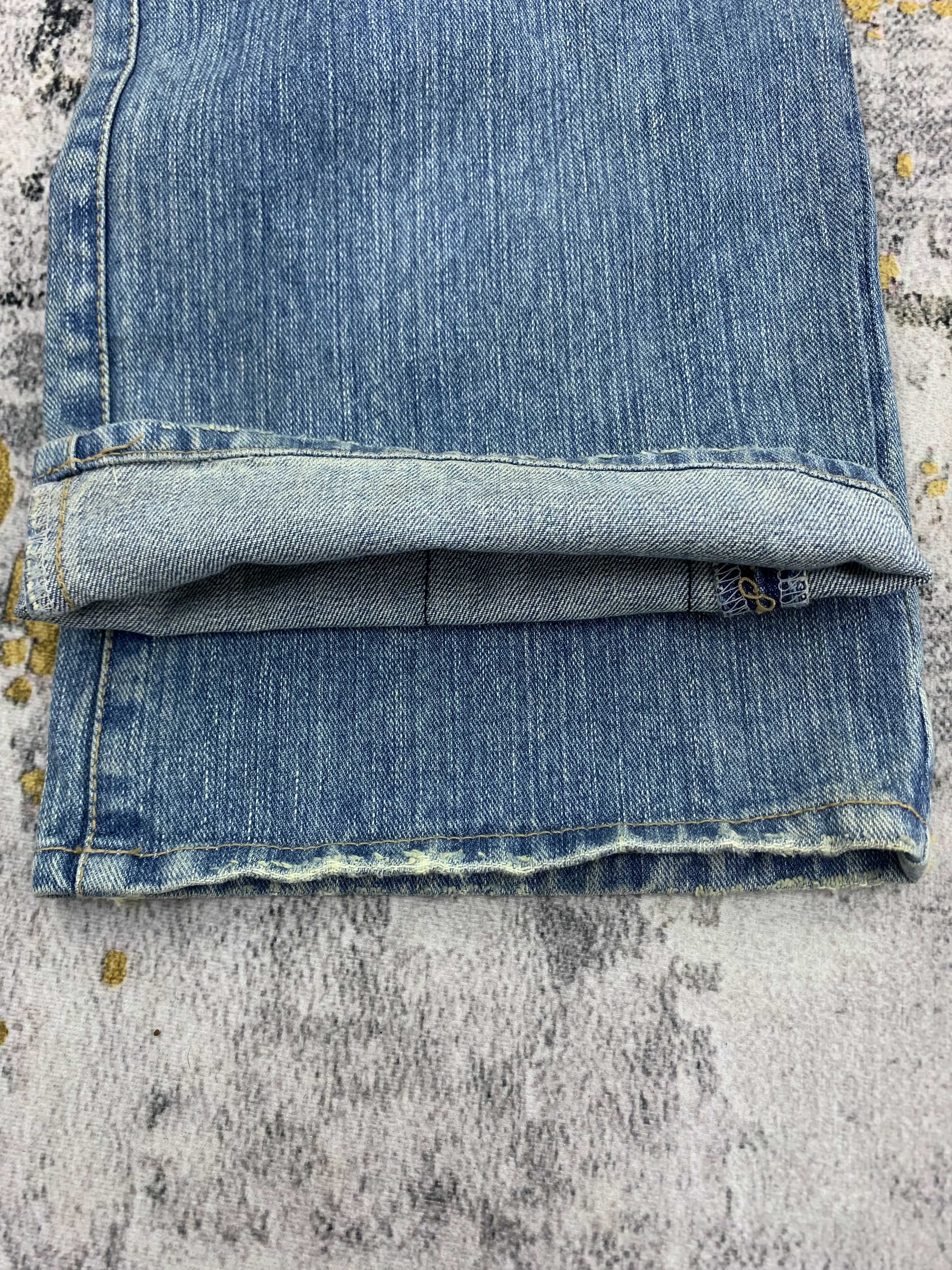 Japanese Brand Vintage Exhibitionist Denim 34x33.5 Dirty Distressed Faded Size US 34 / EU 50 - 12 Thumbnail