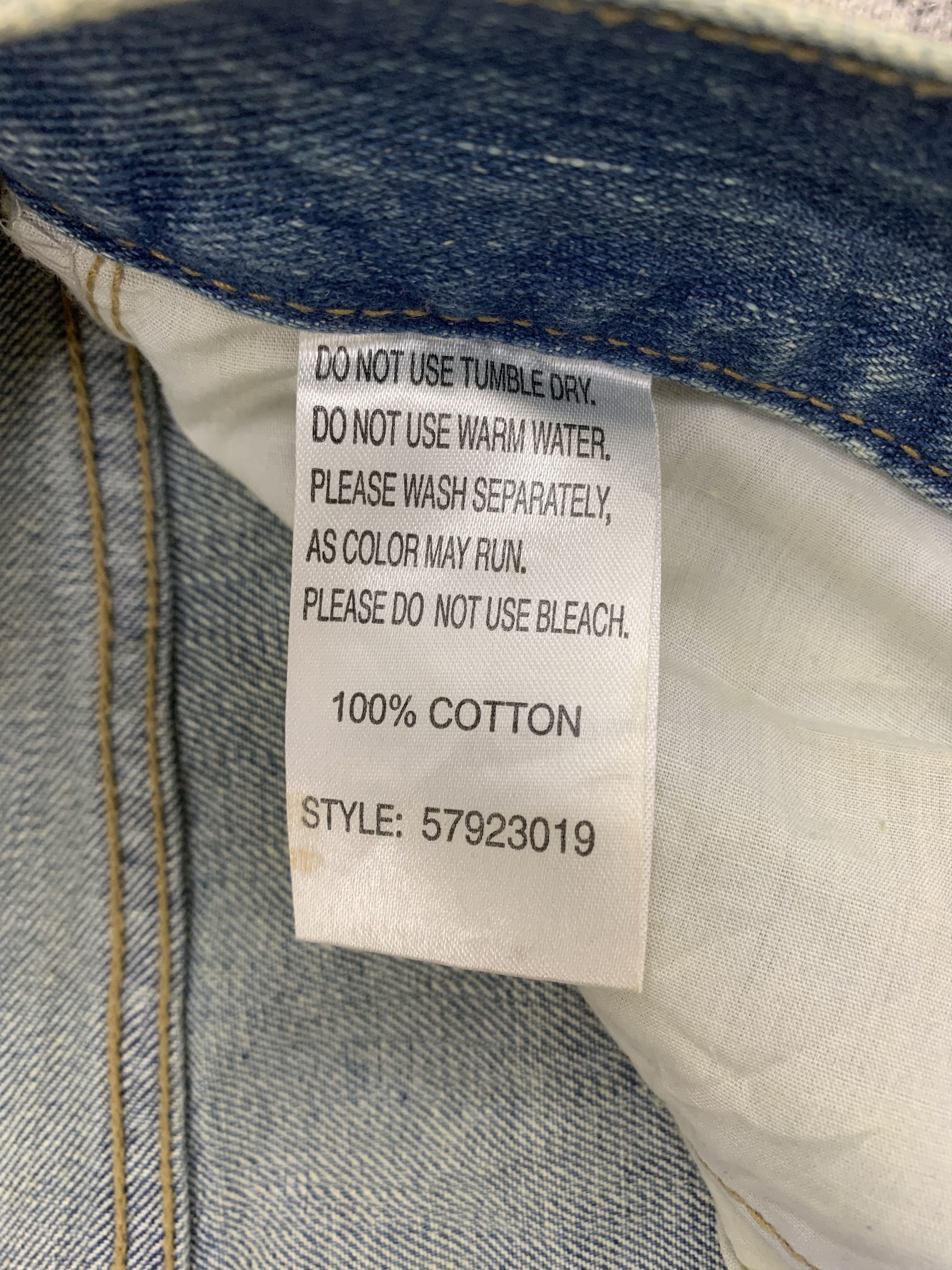 Japanese Brand Vintage Exhibitionist Denim 34x33.5 Dirty Distressed Faded Size US 34 / EU 50 - 5 Thumbnail