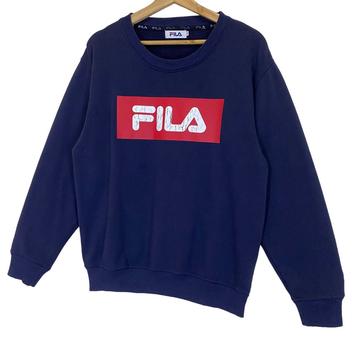 Fila × Vintage Vintage 90s Fila Big Logo Crewneck Sweatshirt Size M Size US M / EU 48-50 / 2 - 3 Thumbnail