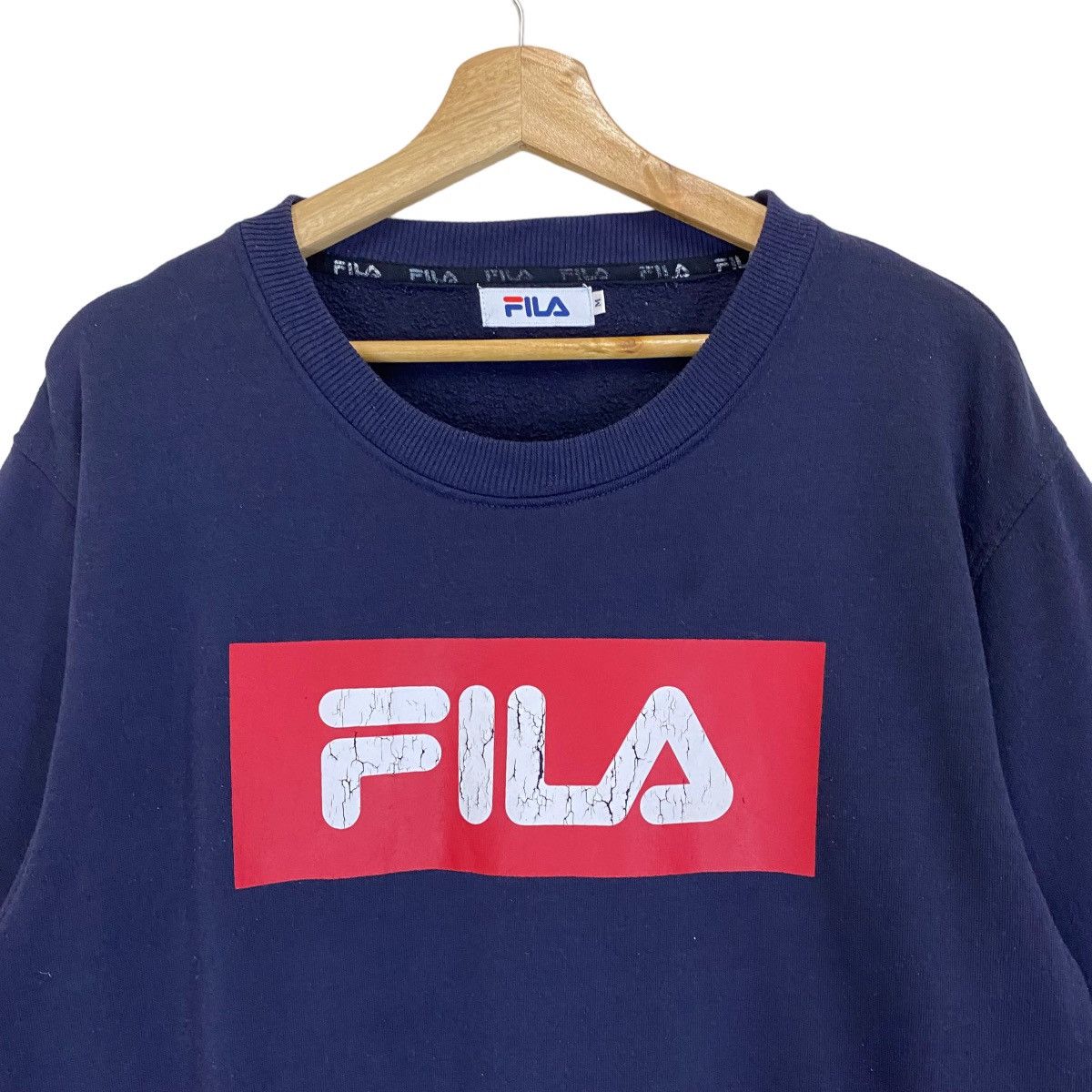 Fila × Vintage Vintage 90s Fila Big Logo Crewneck Sweatshirt Size M Size US M / EU 48-50 / 2 - 4 Thumbnail