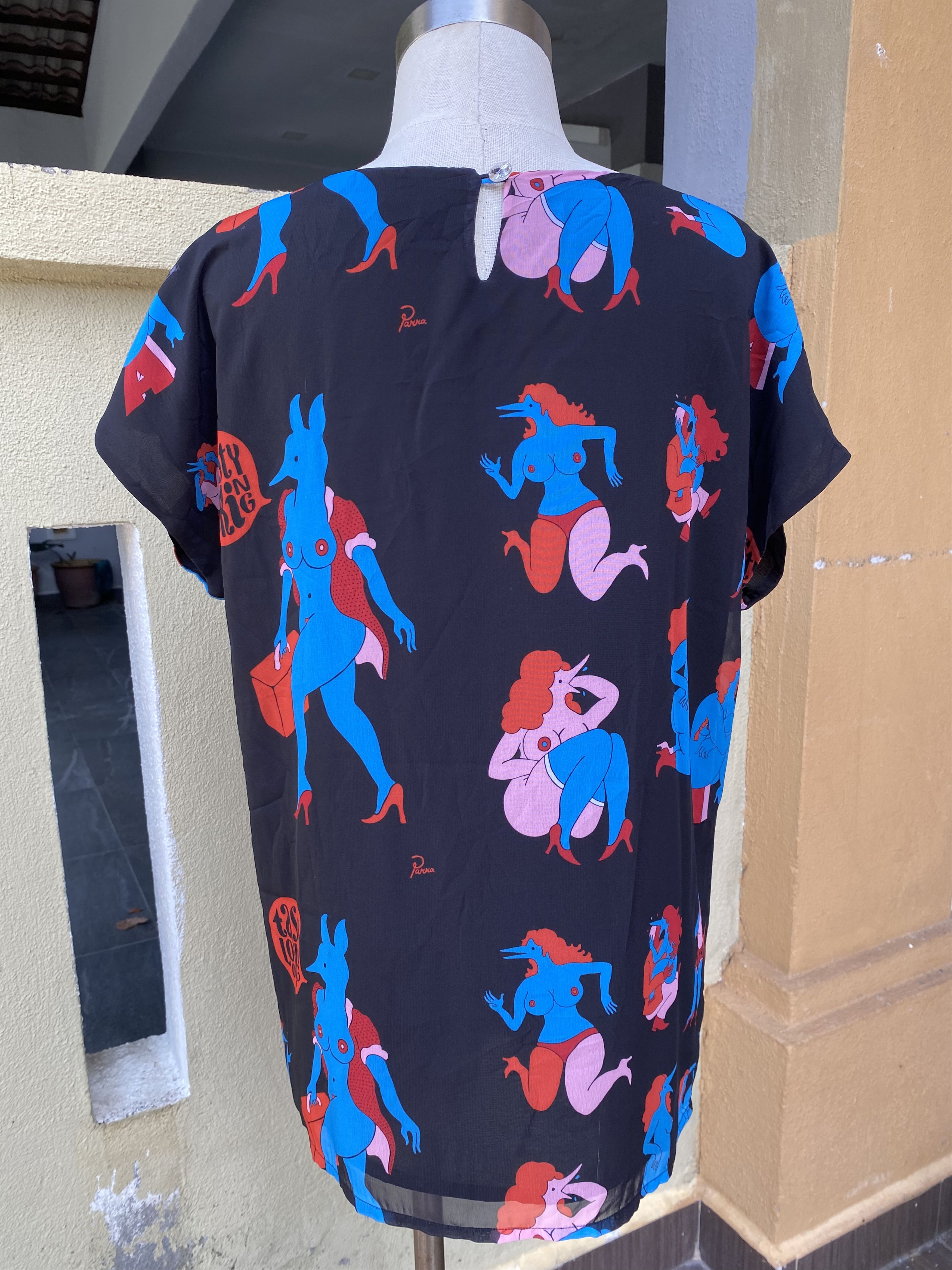 Japanese Brand sly x parra printed blouse Size S / US 4 / IT 40 - 4 Thumbnail
