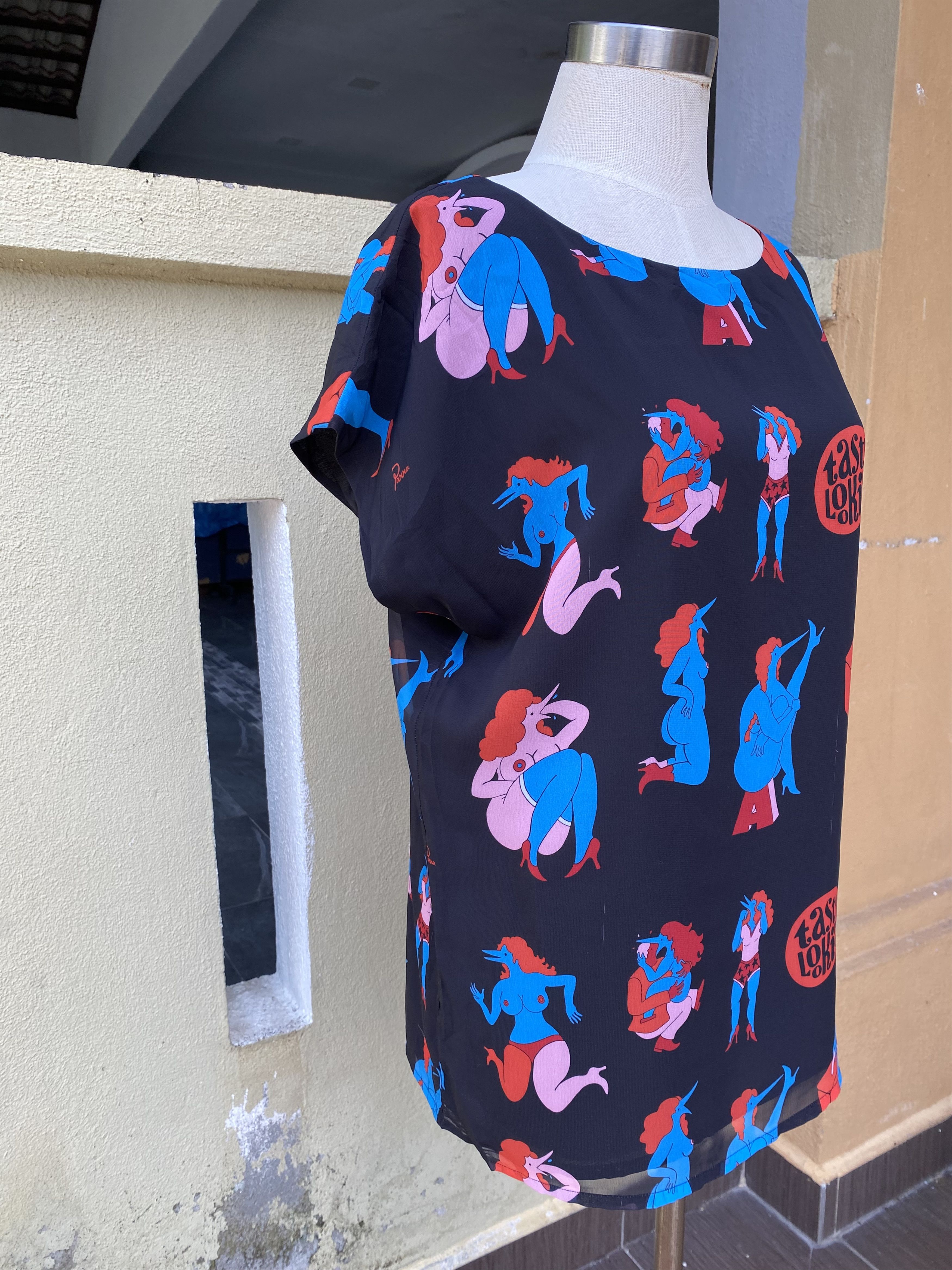 Japanese Brand sly x parra printed blouse Size S / US 4 / IT 40 - 7 Thumbnail