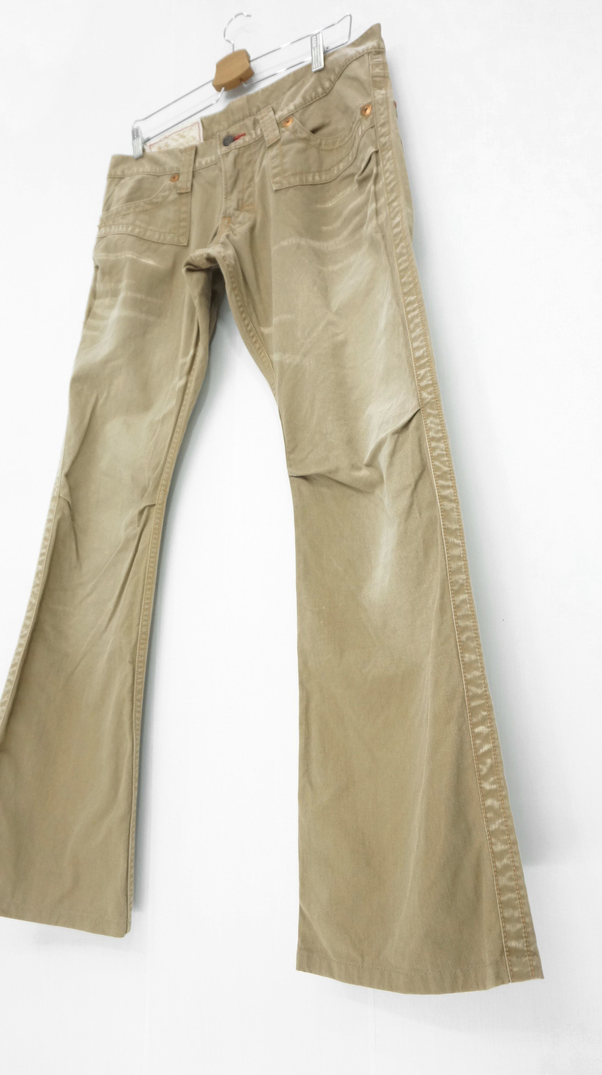 Japanese Brand 🔥Vintage Flare🔥 BLUEWAY Japan Faded Design Pants Size US 34 / EU 50 - 2 Thumbnail