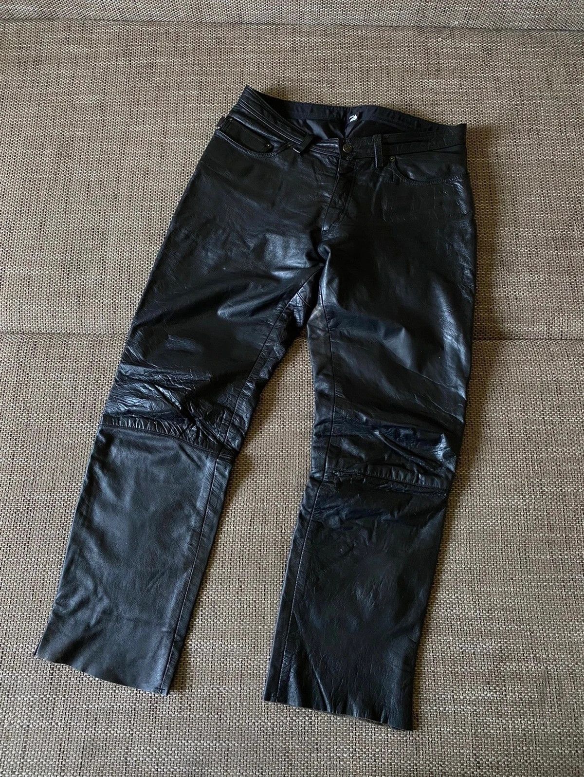 Vintage leather black pants