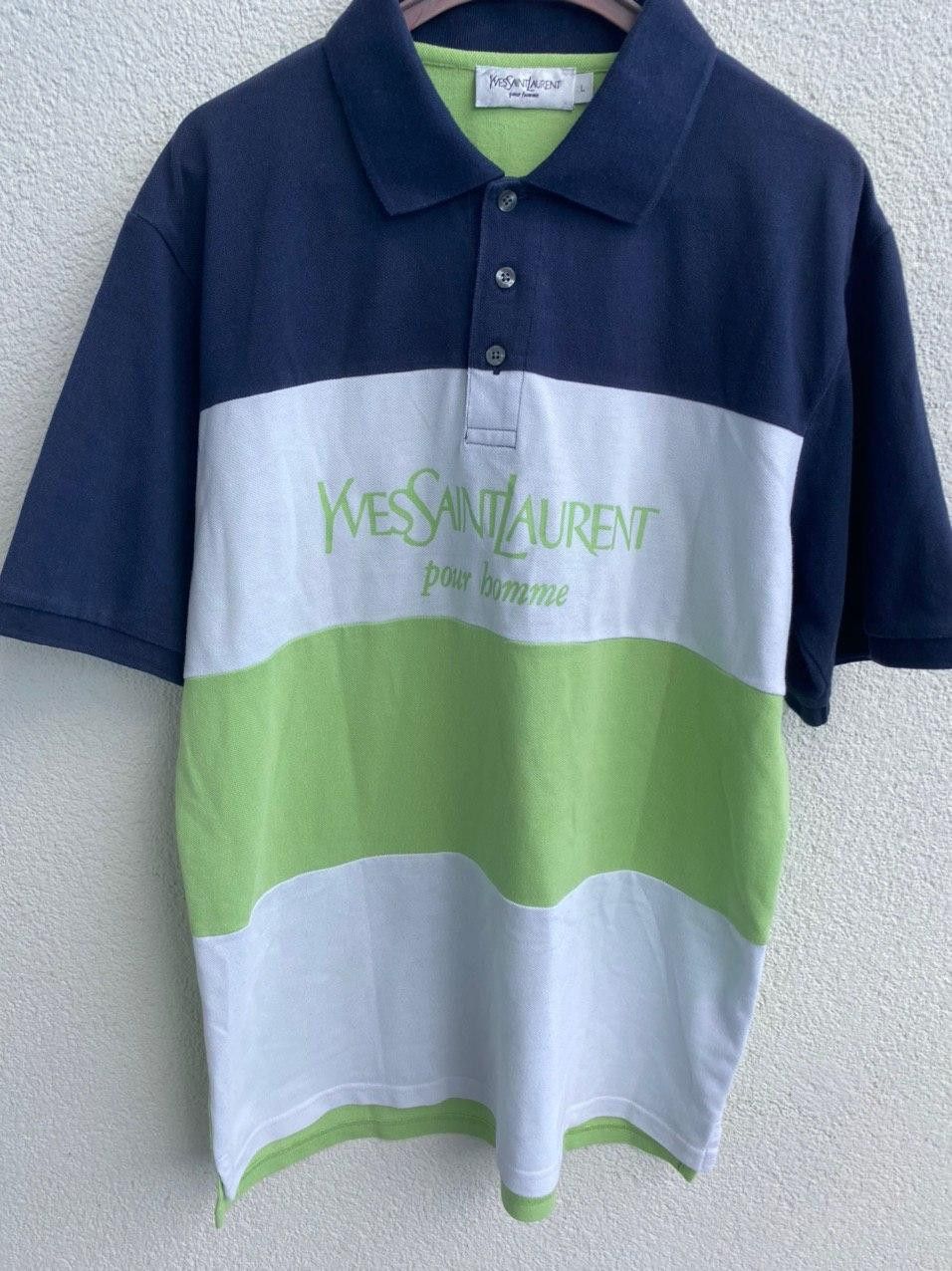 Yves Saint Laurent YSL Polo Spell Out Yves Saint Laurent polo Size US L / EU 52-54 / 3 - 16 Thumbnail