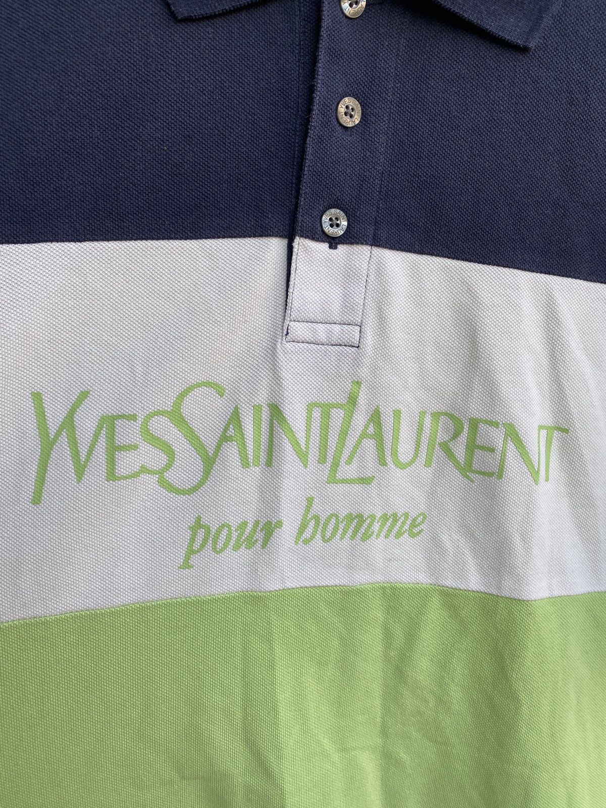 Yves Saint Laurent YSL Polo Spell Out Yves Saint Laurent polo Size US L / EU 52-54 / 3 - 12 Thumbnail