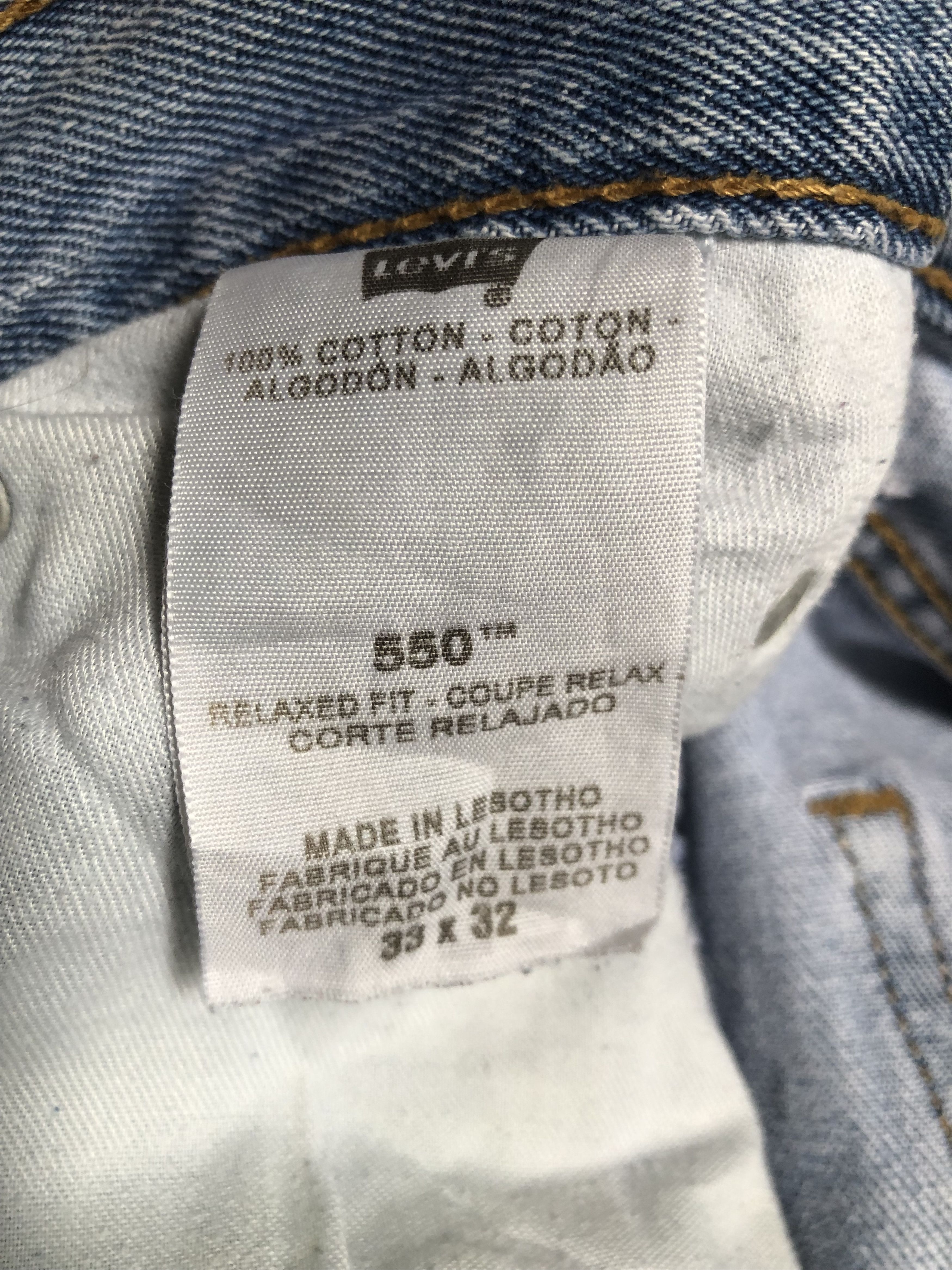 Levi's Vintage Levis 550 Light Blue Jeans L27 Size US 34 / EU 50 - 11 Thumbnail