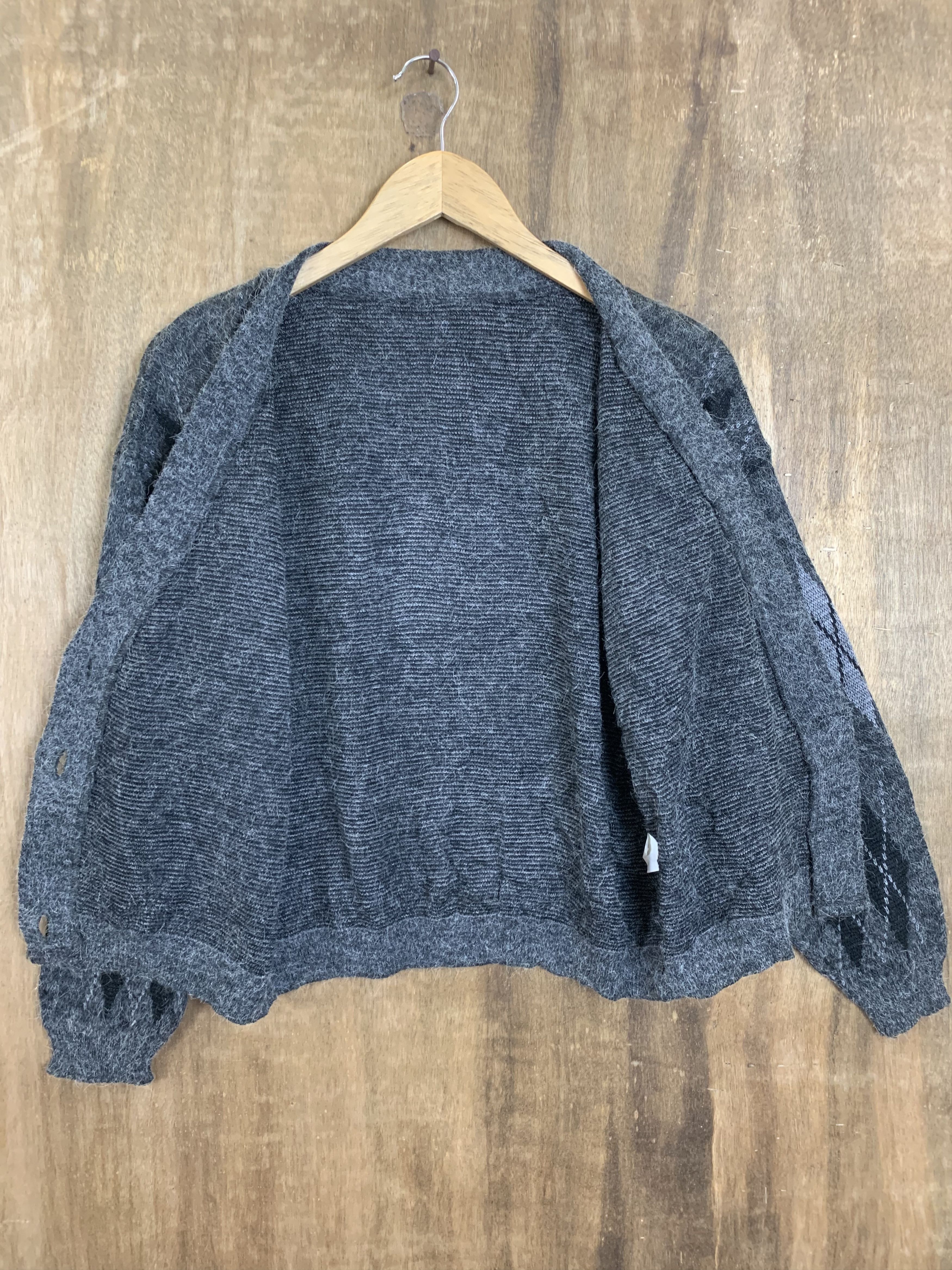 Japanese Brand Cardigan Mohair Grey Japanese Branded Streetwear Size US M / EU 48-50 / 2 - 8 Thumbnail