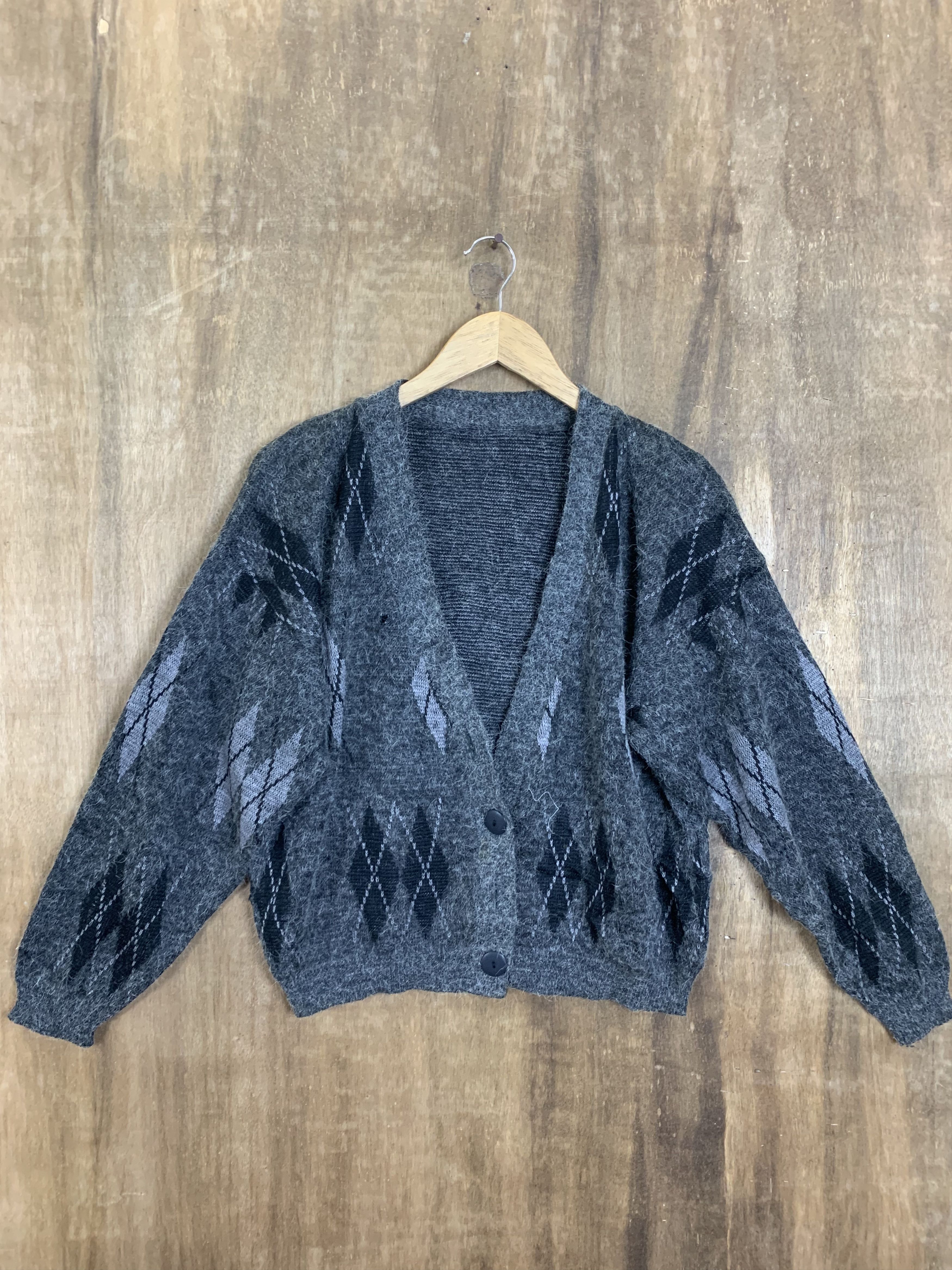 Japanese Brand Cardigan Mohair Grey Japanese Branded Streetwear Size US M / EU 48-50 / 2 - 1 Thumbnail