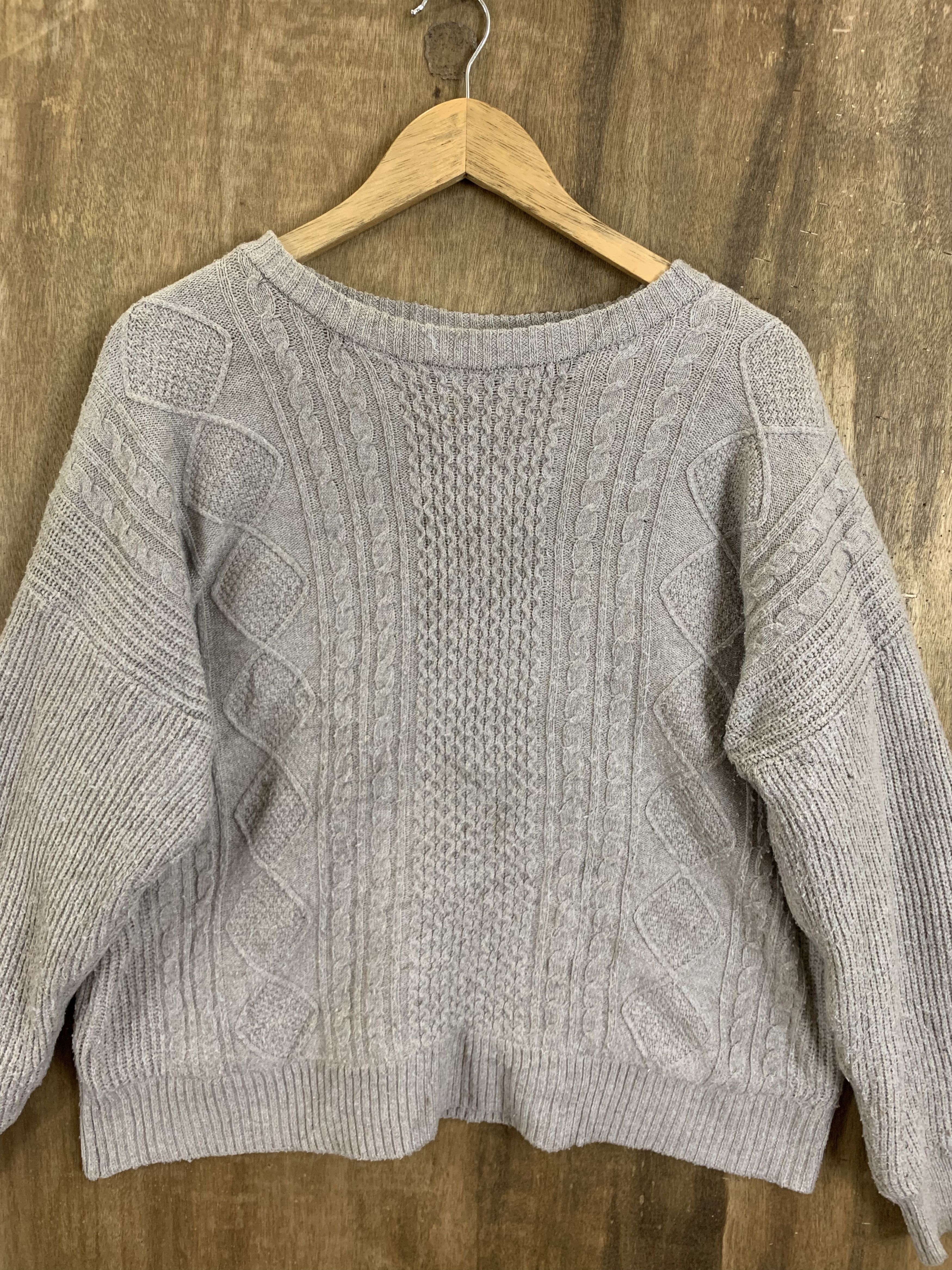Aran Isles Knitwear Uramoco Knitwear Warm & Soft Touch Grey Vintage Womenswear Size XL / US 12-14 / IT 48-50 - 3 Thumbnail