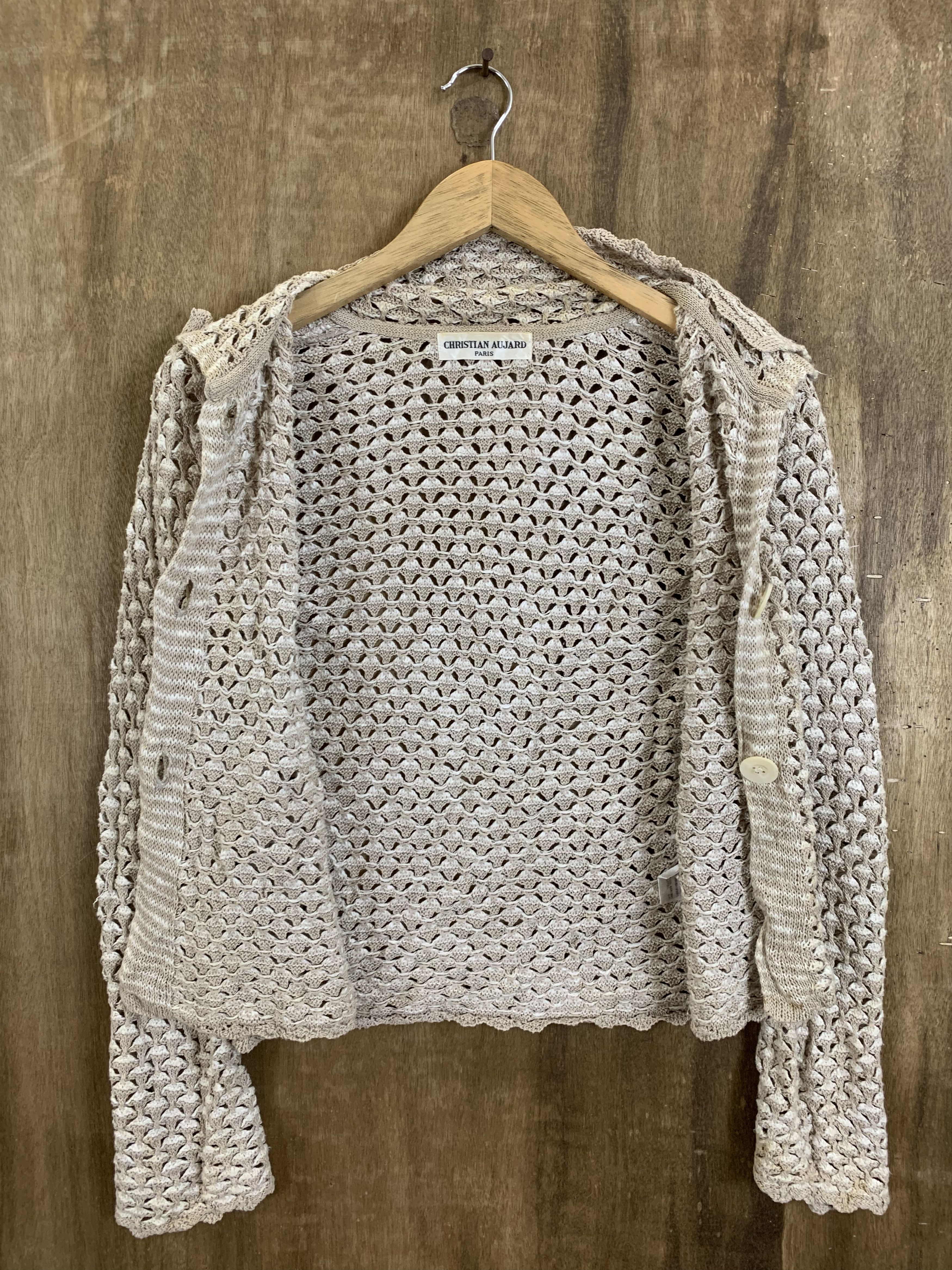 Aran Isles Knitwear Crops Tops Christian Aujard Cardigan Knitwear Japanese Brand Size S / US 4 / IT 40 - 8 Thumbnail