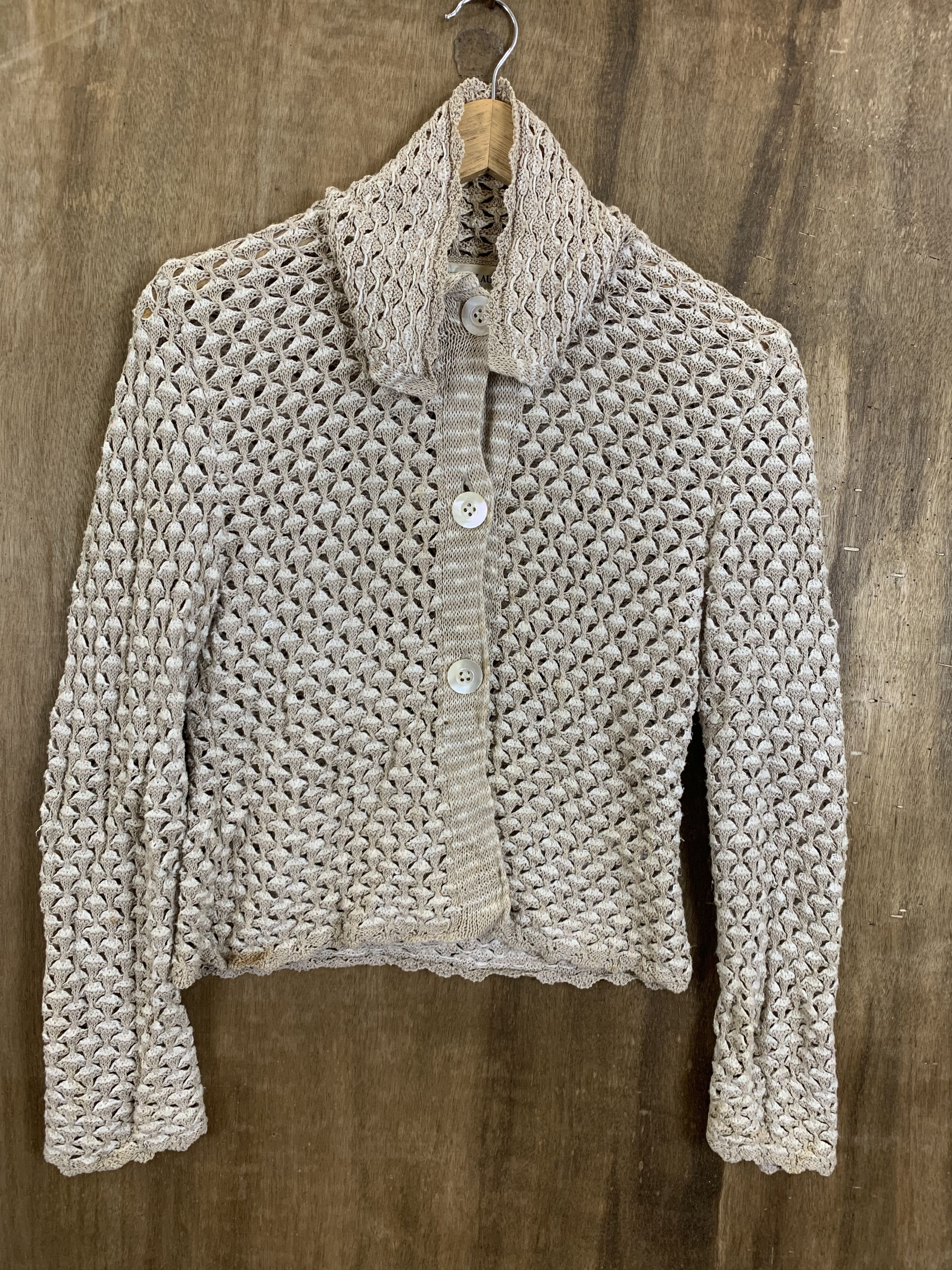 Aran Isles Knitwear Crops Tops Christian Aujard Cardigan Knitwear Japanese Brand Size S / US 4 / IT 40 - 4 Thumbnail