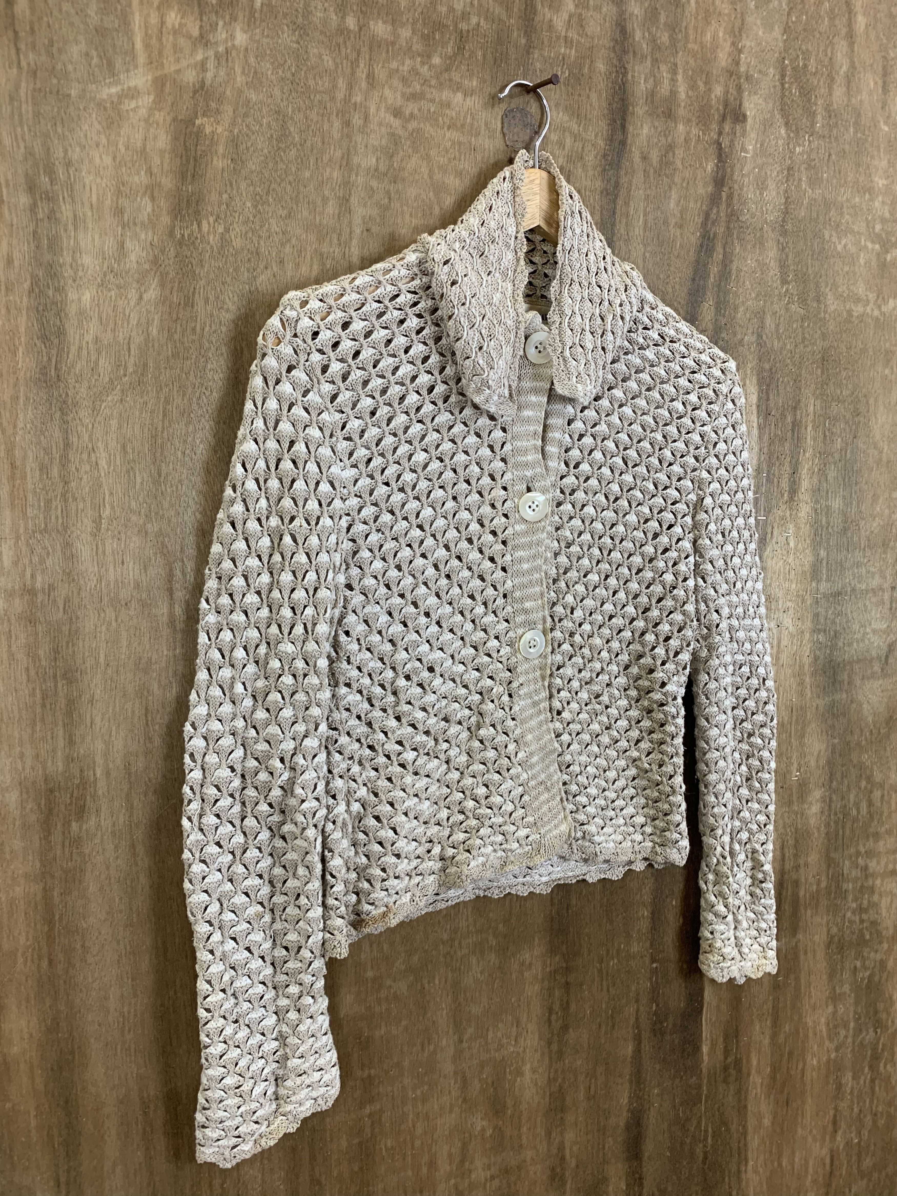 Aran Isles Knitwear Crops Tops Christian Aujard Cardigan Knitwear Japanese Brand Size S / US 4 / IT 40 - 6 Thumbnail