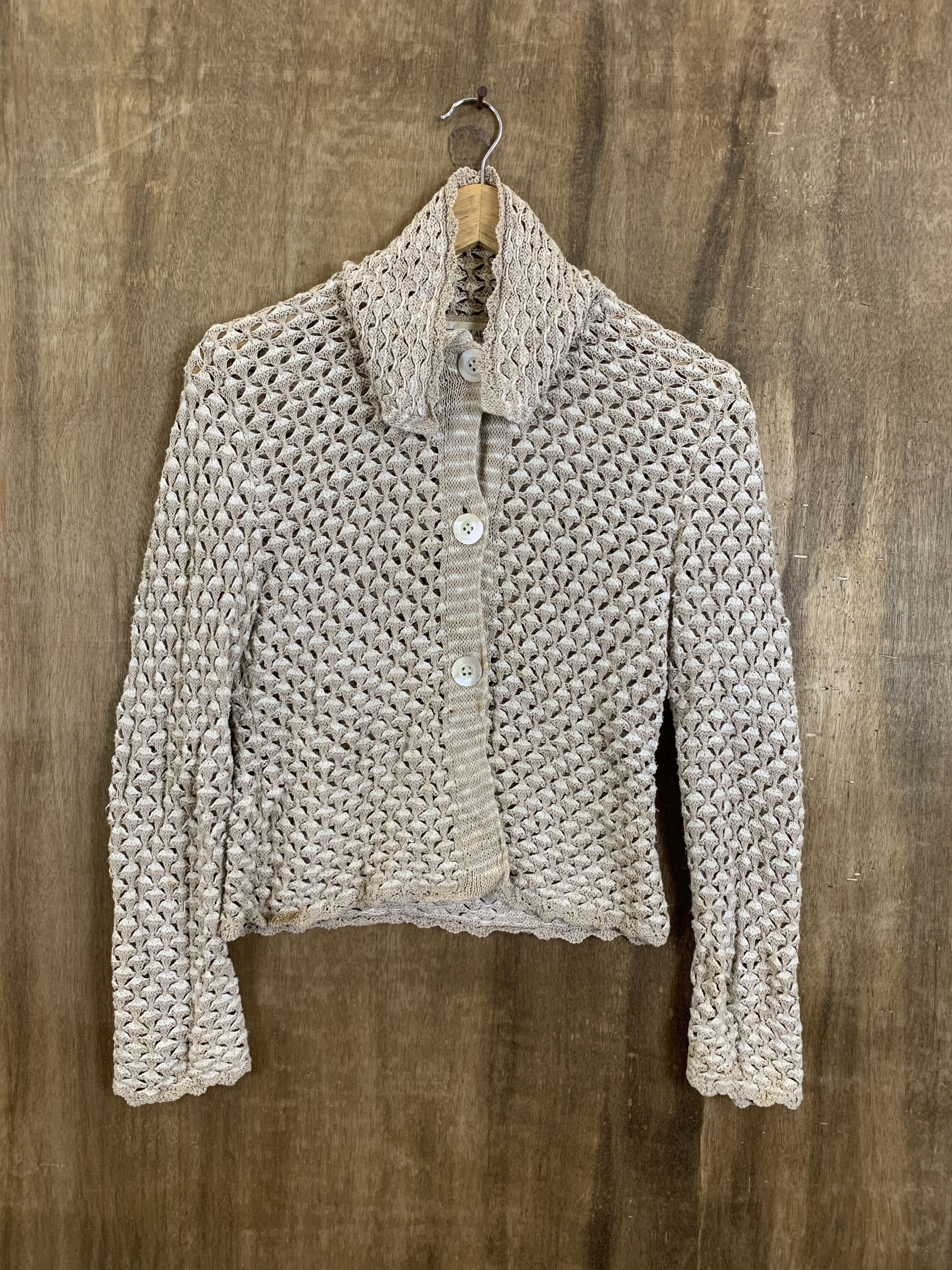 Aran Isles Knitwear Crops Tops Christian Aujard Cardigan Knitwear Japanese Brand Size S / US 4 / IT 40 - 1 Thumbnail