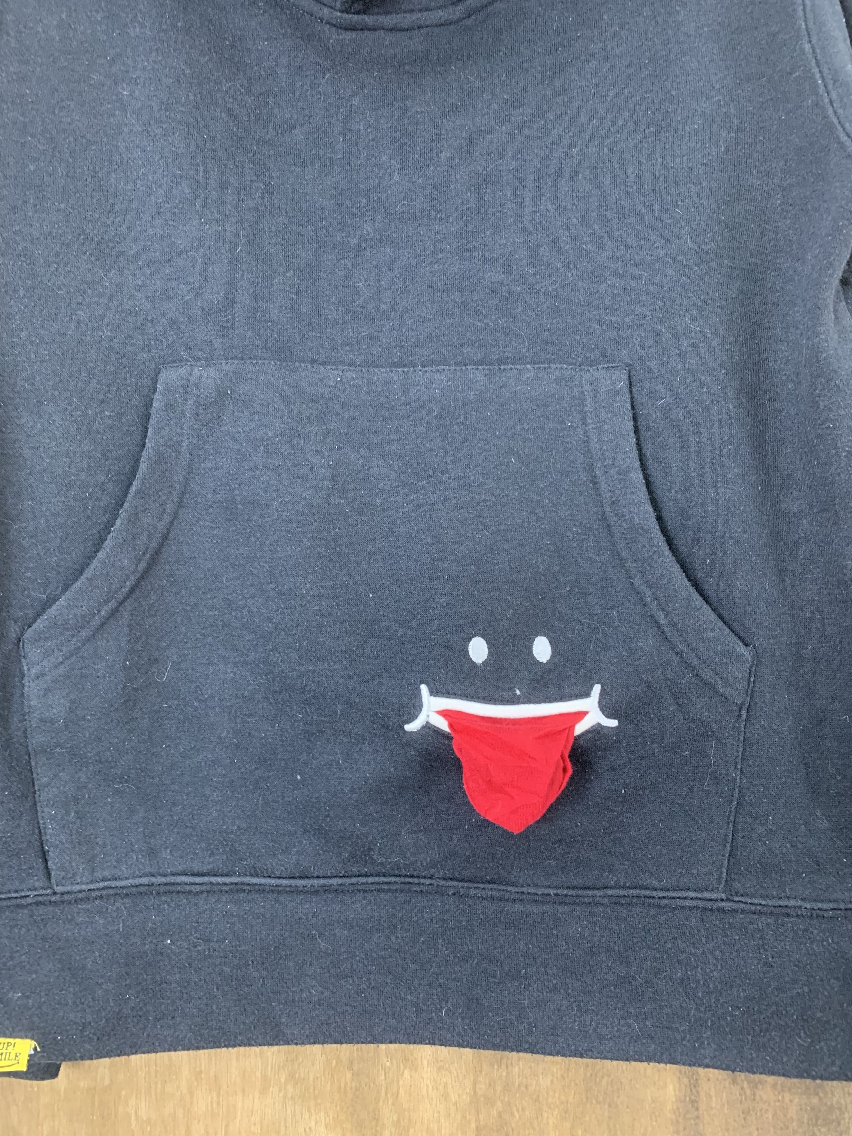 Japanese Brand Hoodies UP Smile Black Big Logo Japan Branded Like Kapital Size US M / EU 48-50 / 2 - 4 Thumbnail