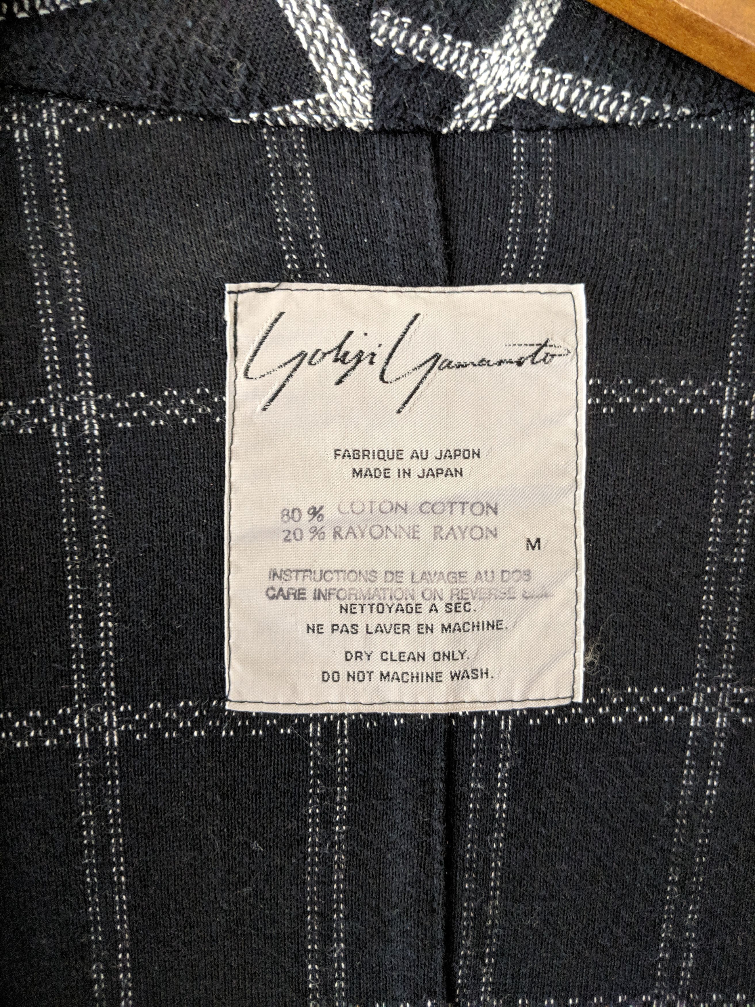 Yohji Yamamoto 80's Window Pane Jacket Size US M / EU 48-50 / 2 - 3 Thumbnail